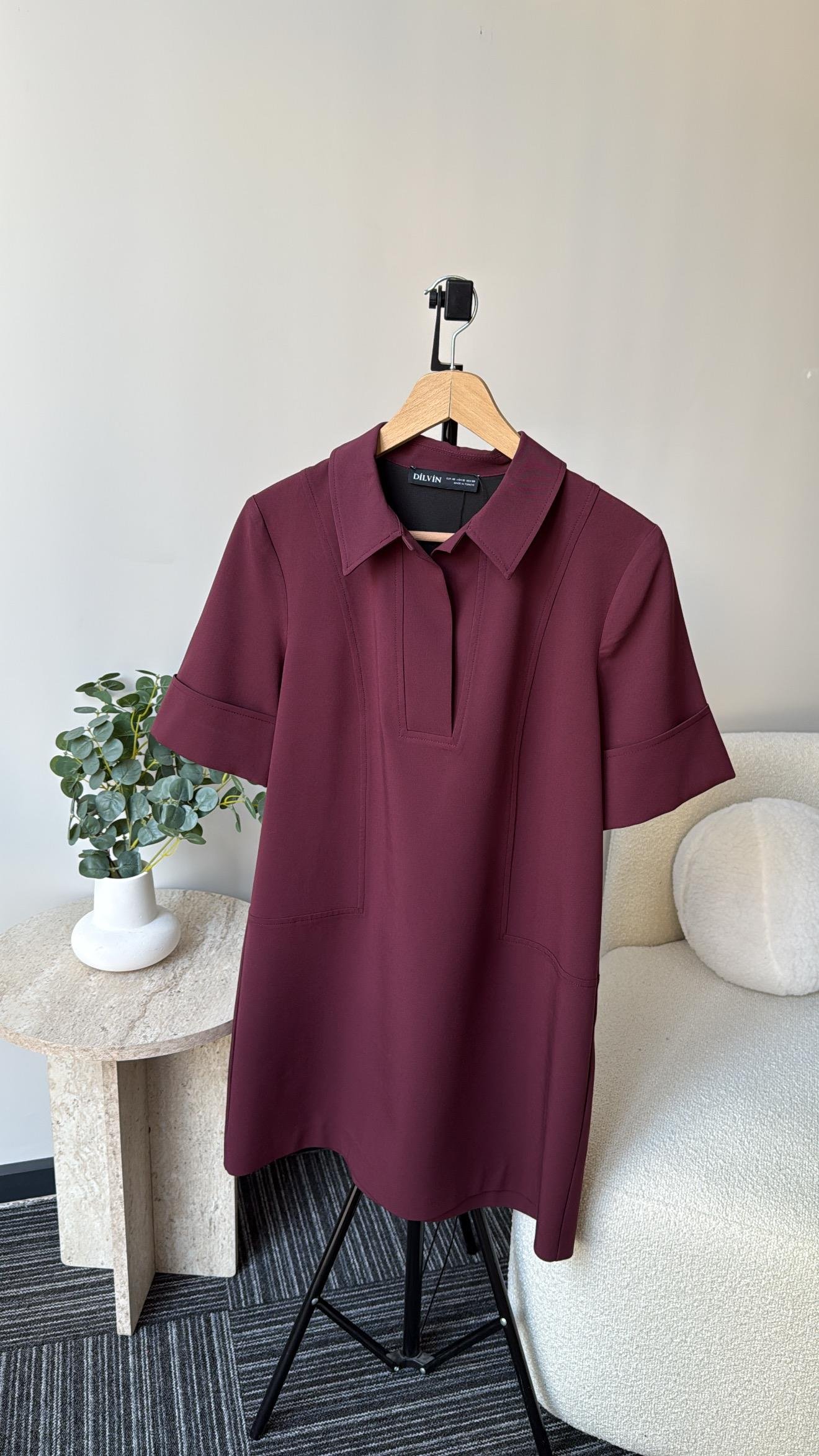 Dilvin polo  yaka elbise