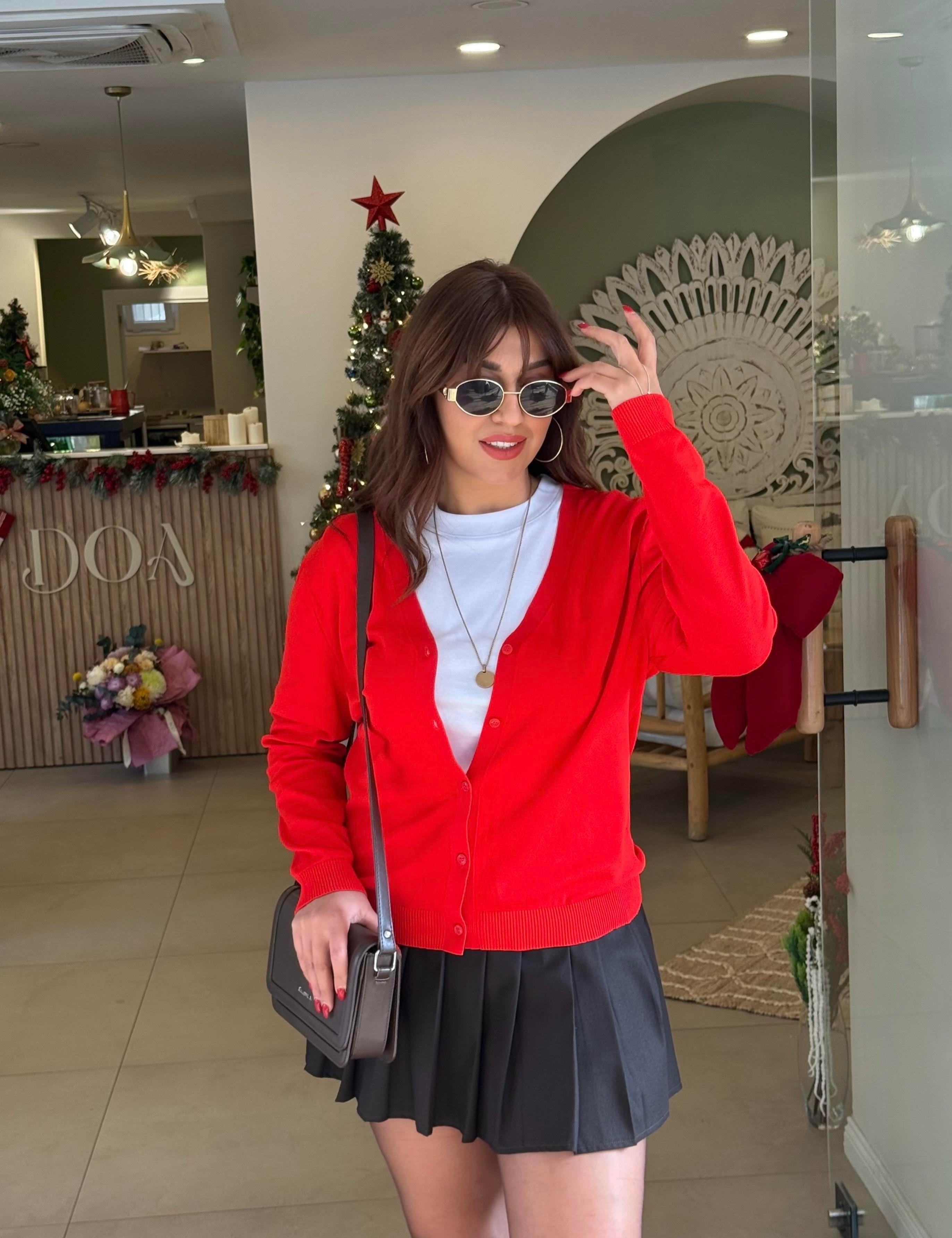 Düğmeli Triko Hırka 