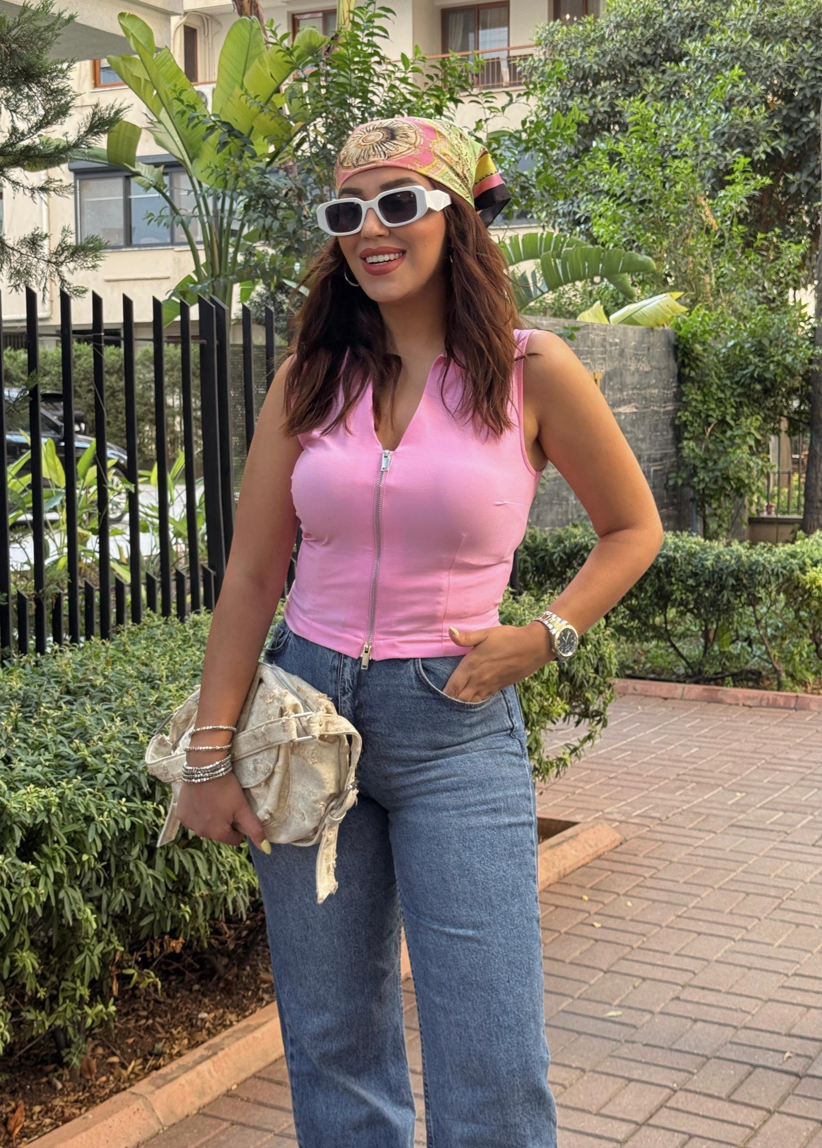 Fermualı Bluz Pembe