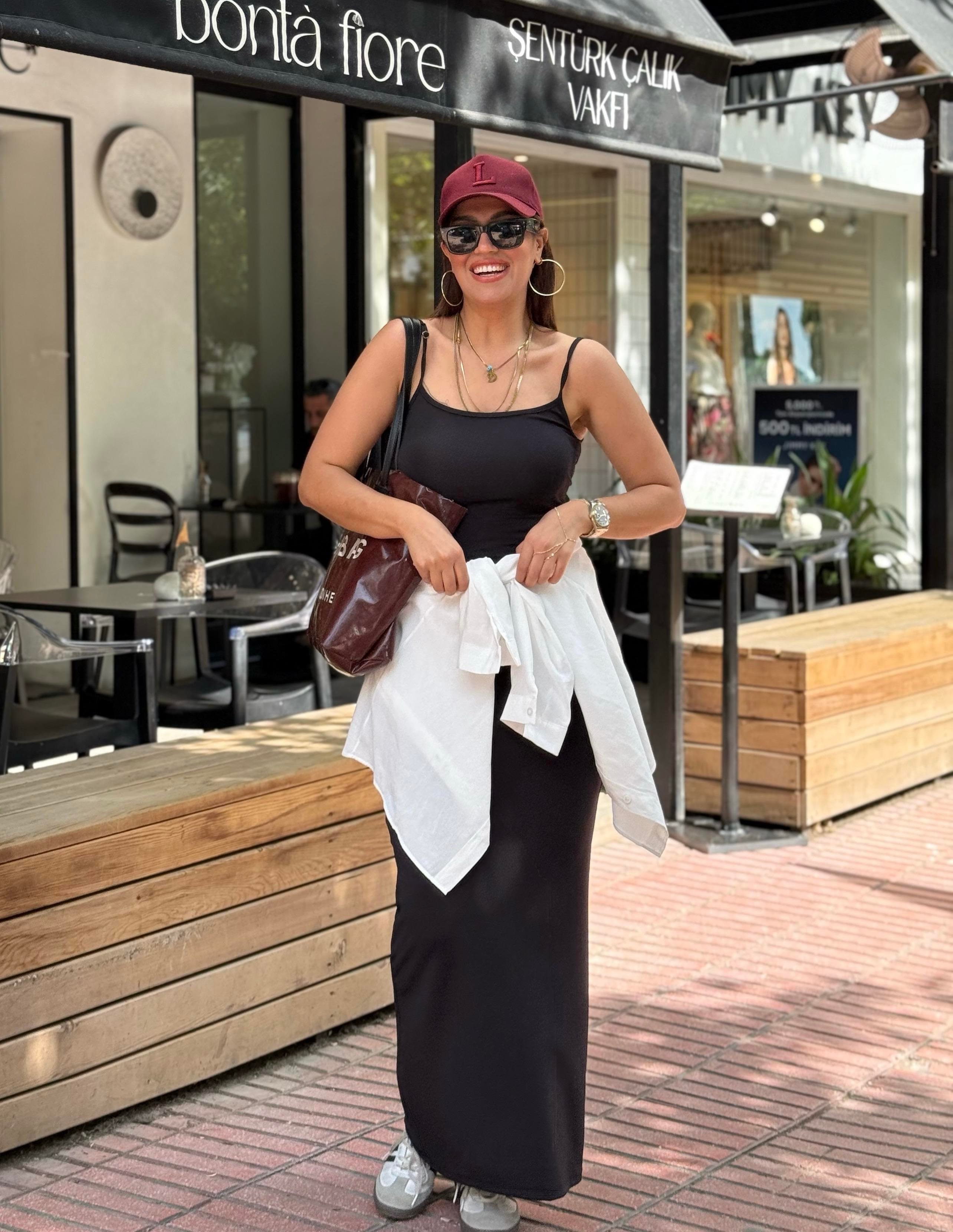 İpli Modal Elbise