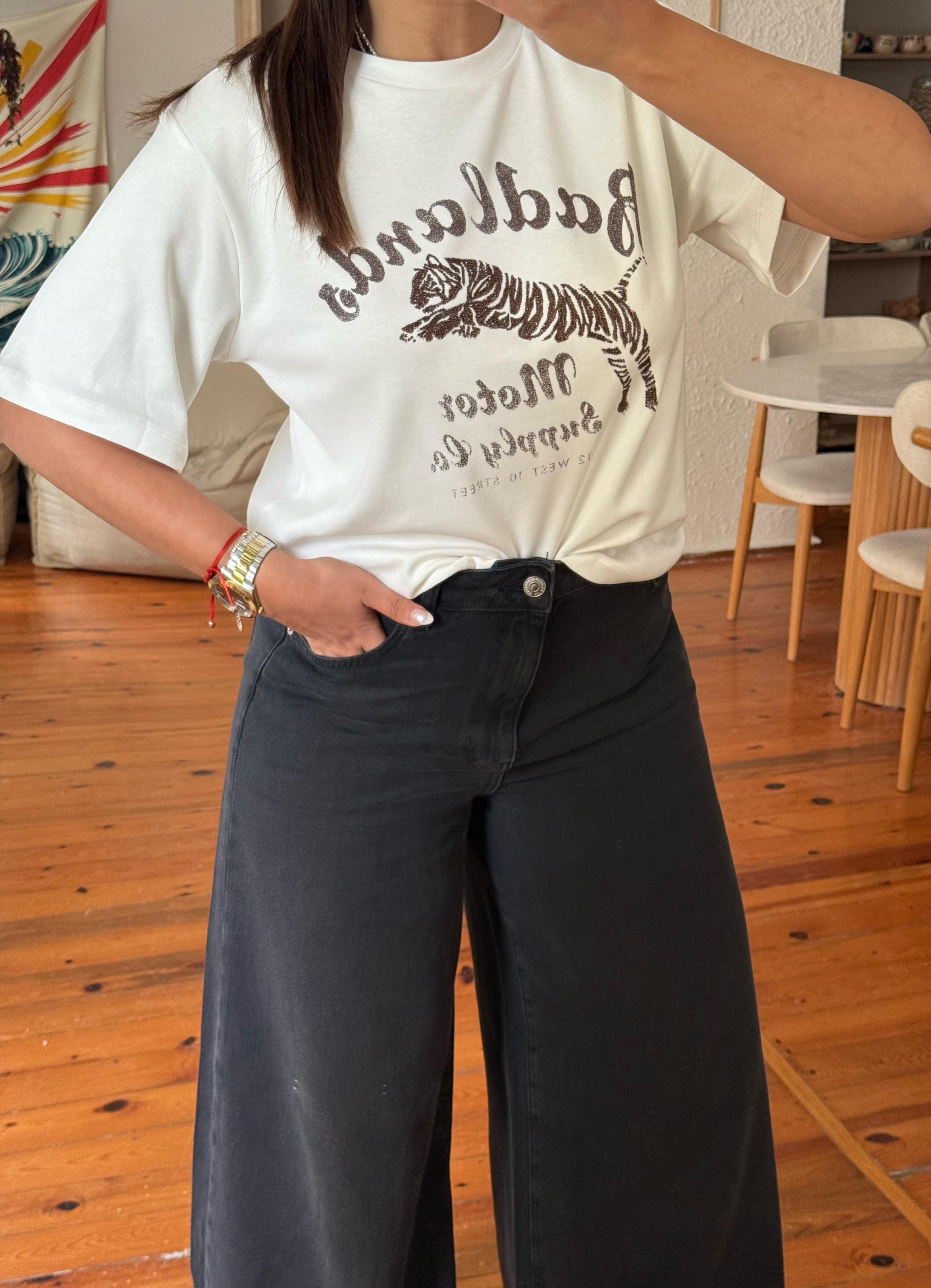 Kaplan Baskılı T-shirt 