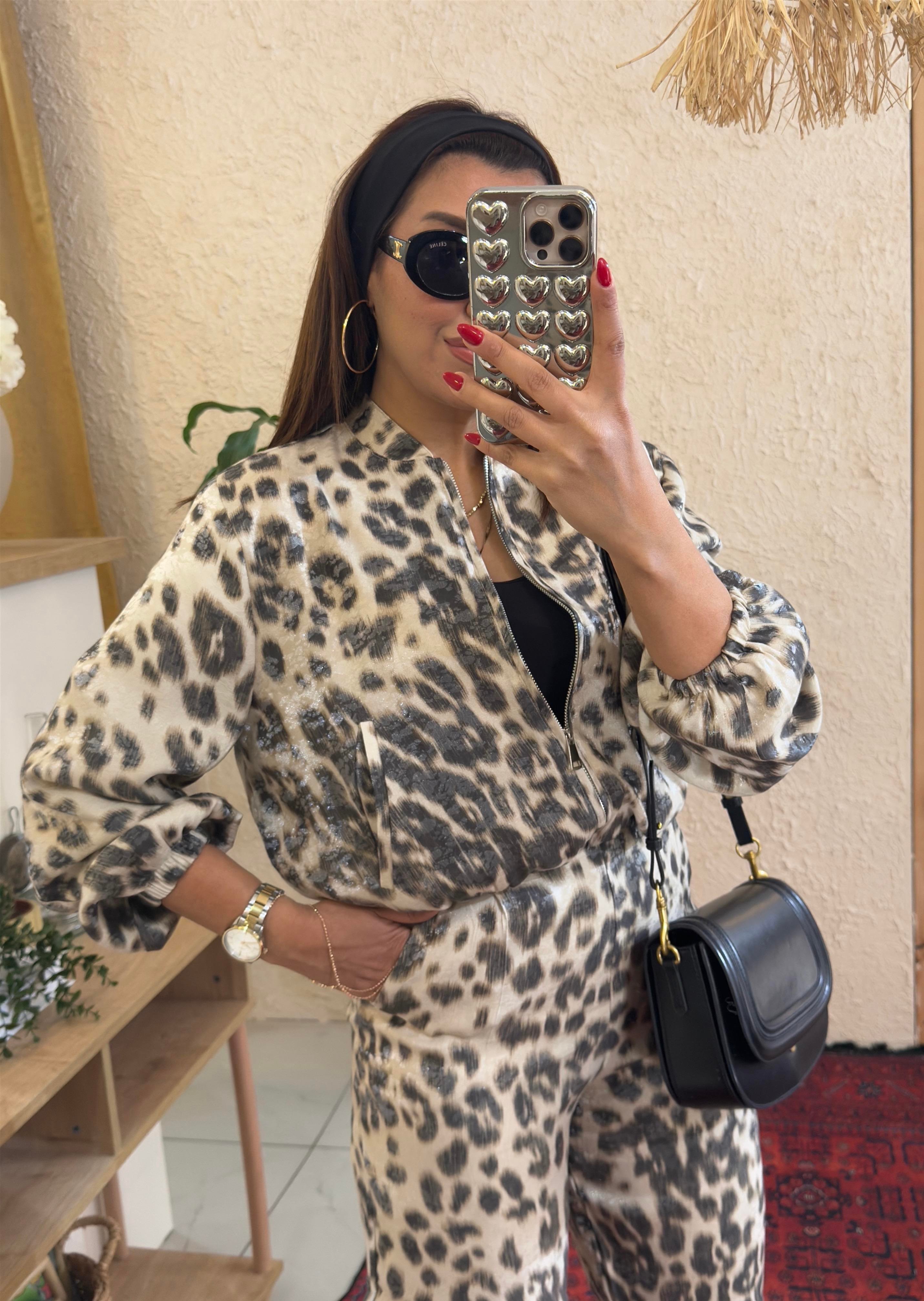 Leopar saten takım