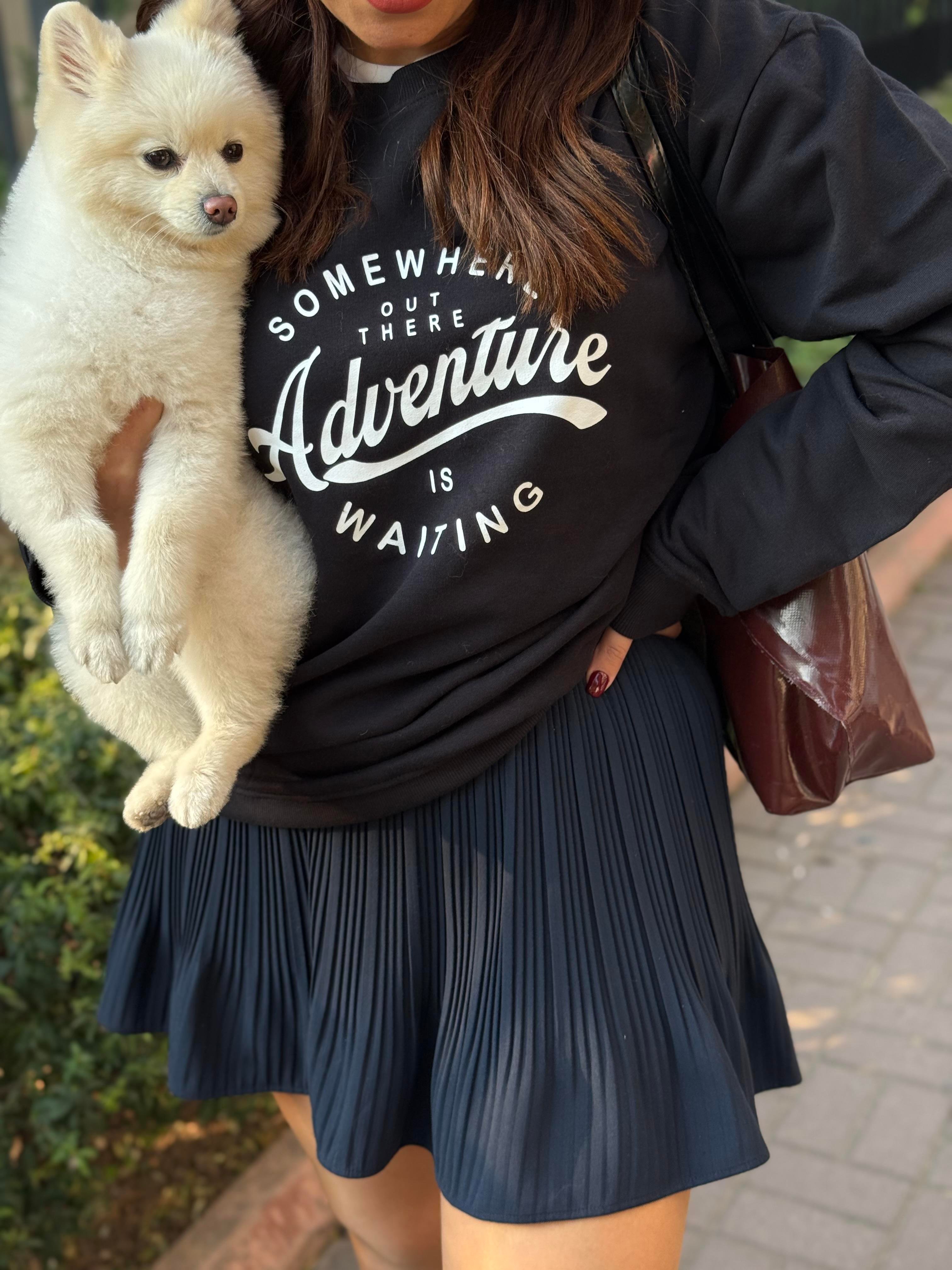 Marka Sweatshirt Oversize Siyah 