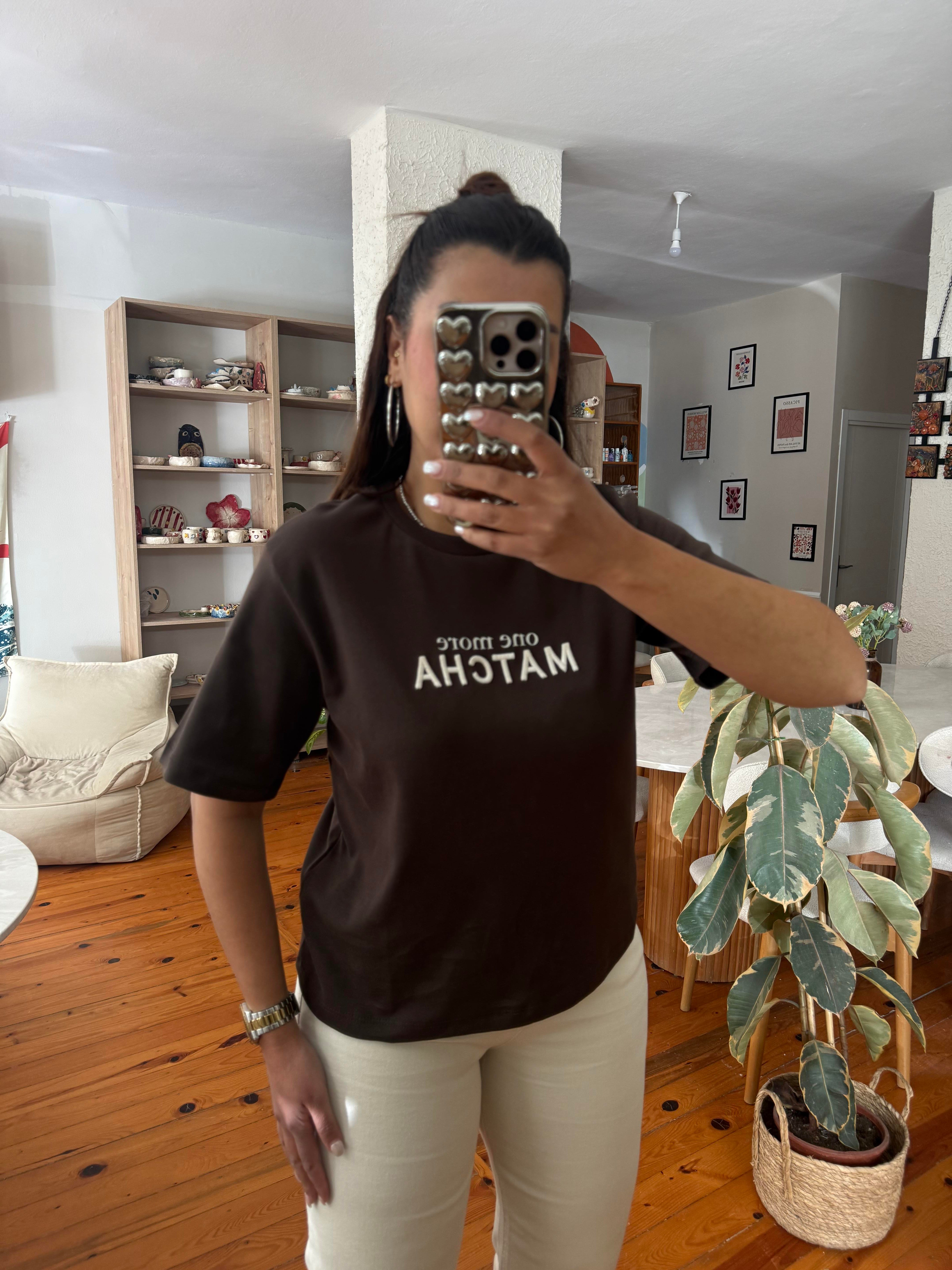 Matcha T-shirt Kahverengi