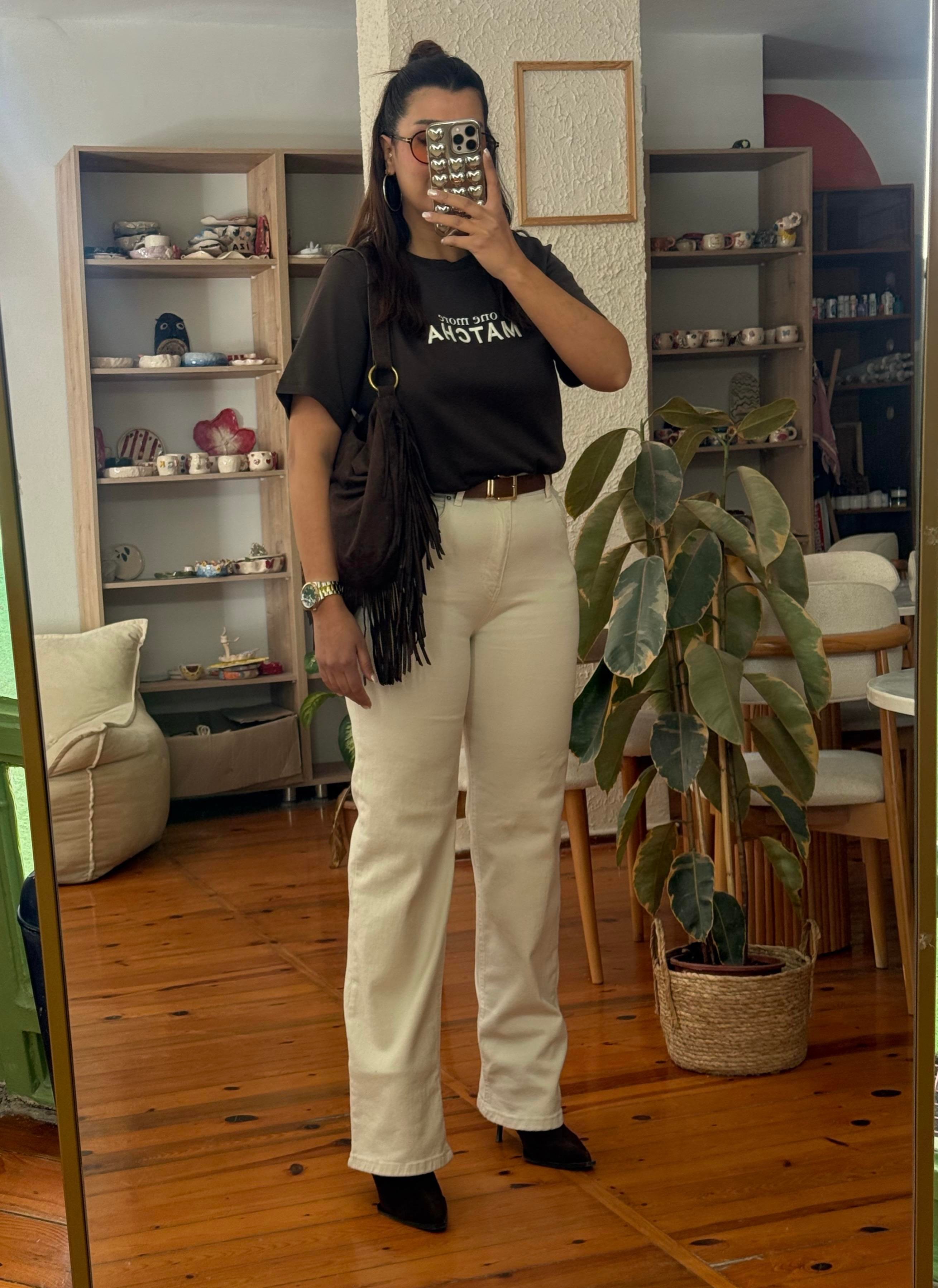 Matcha T-shirt Kahverengi