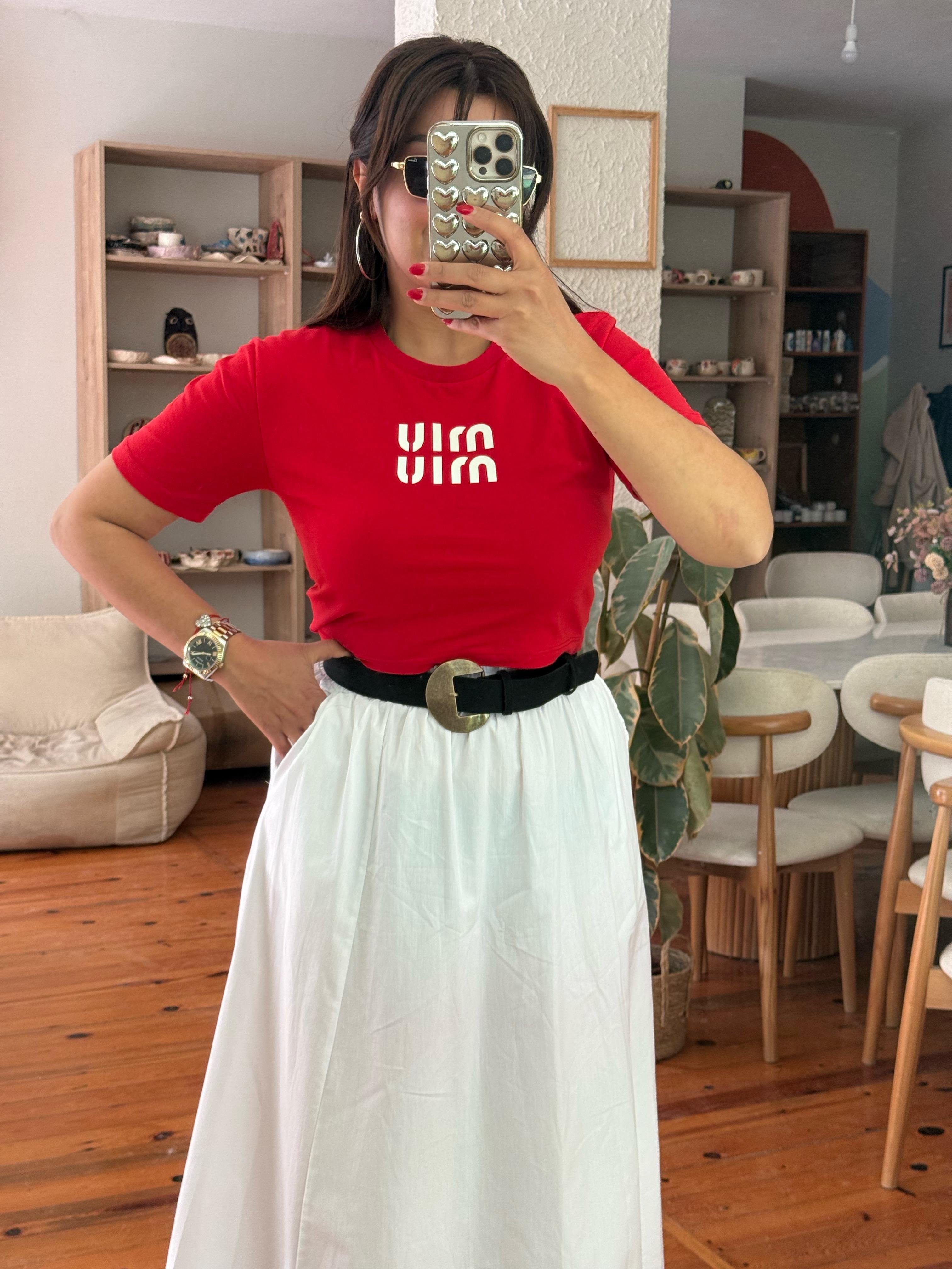 Mıu T-shirt Kırmızı