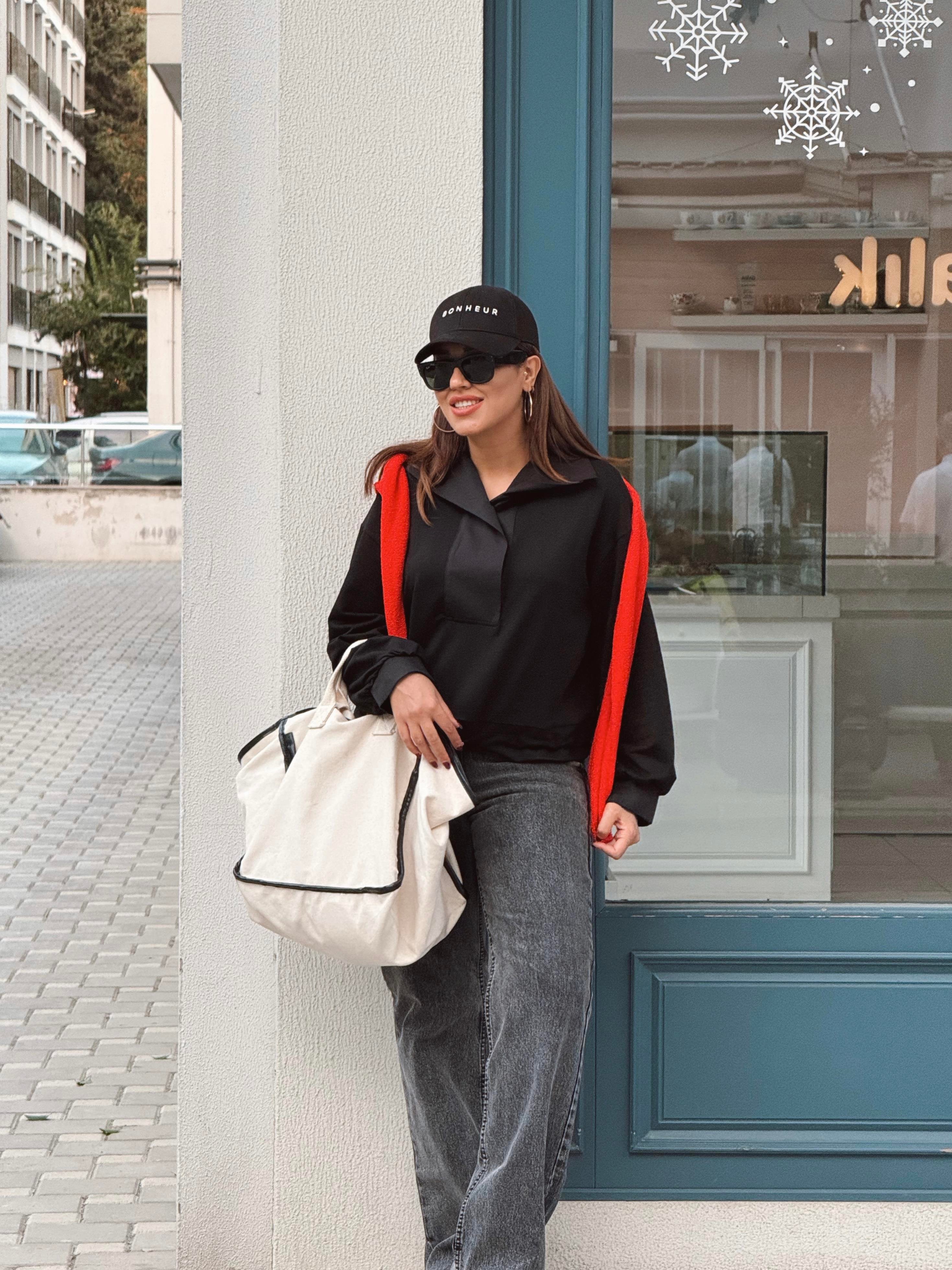 Modal Sweatshırt Siyah
