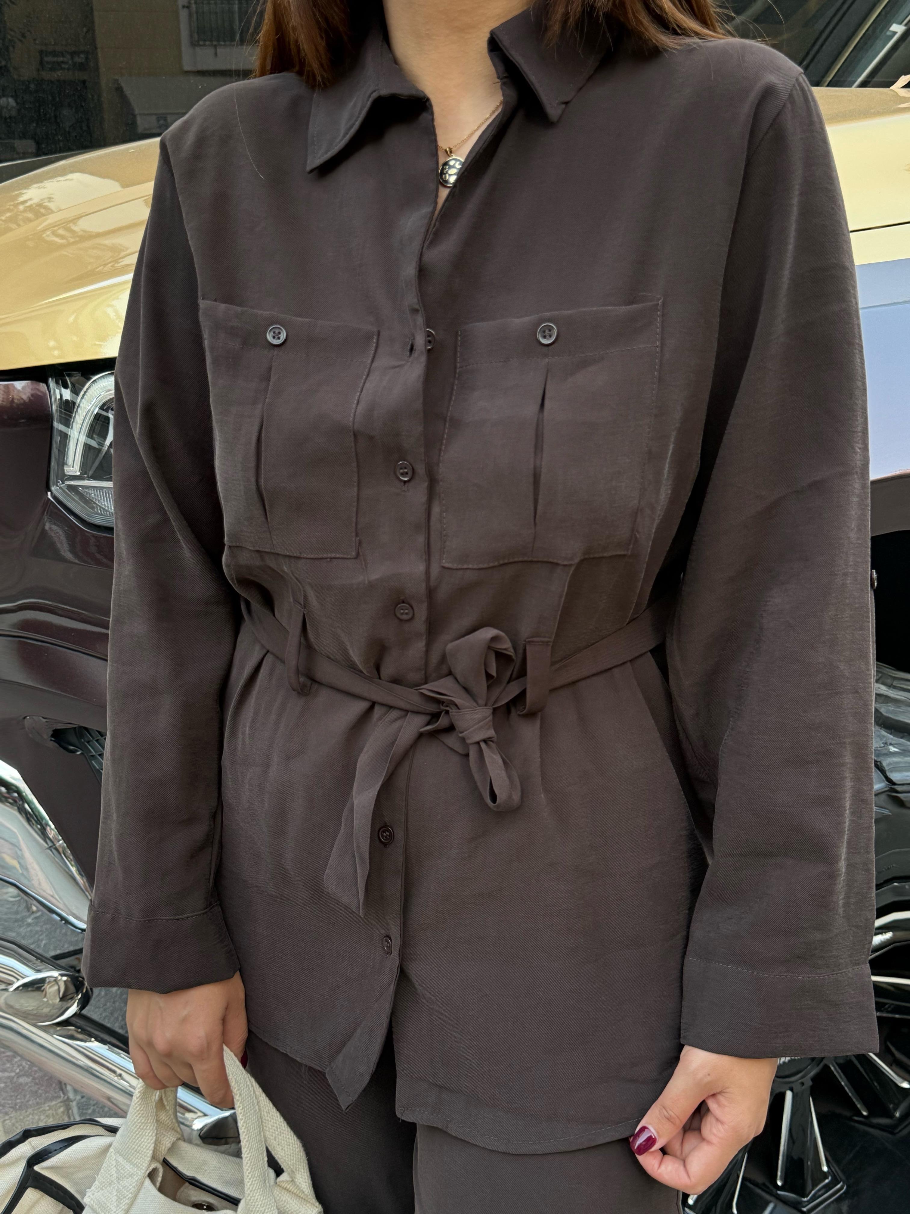 Modal takım kahverengi