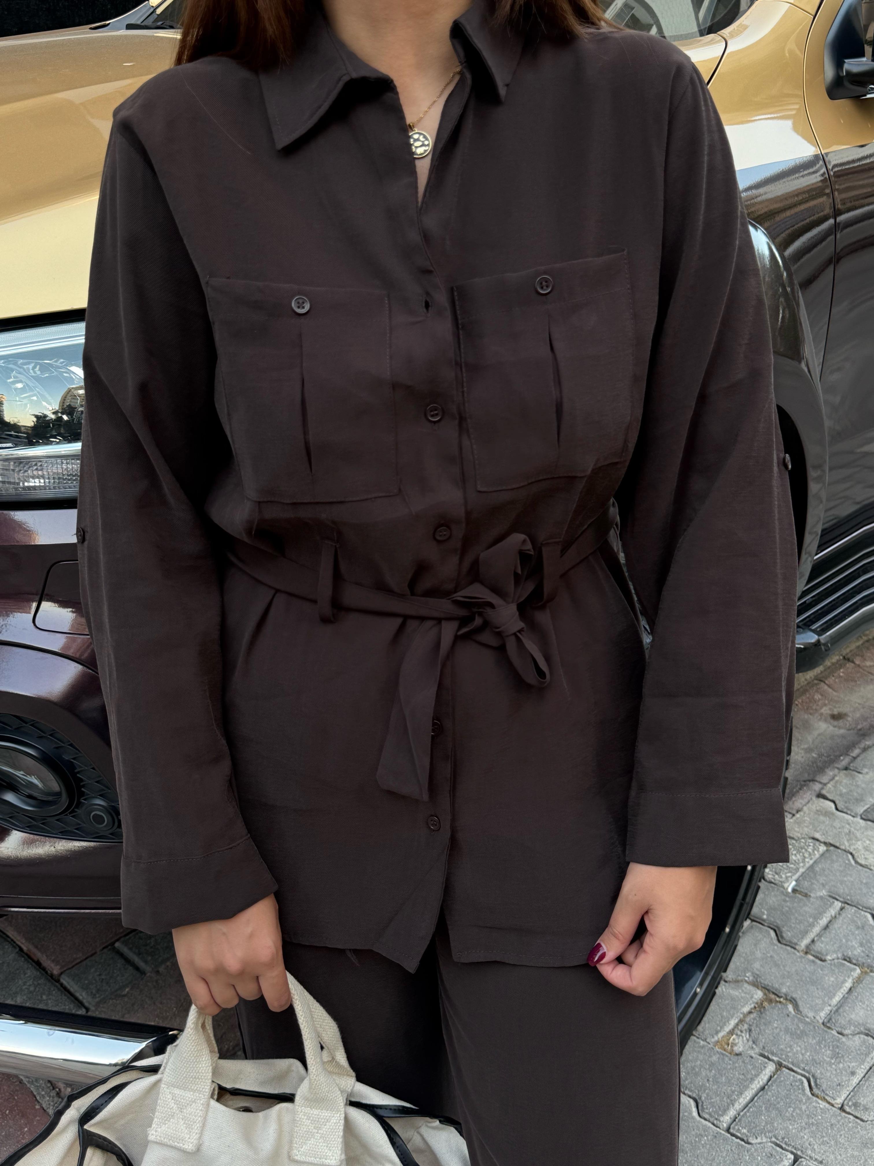 Modal takım kahverengi