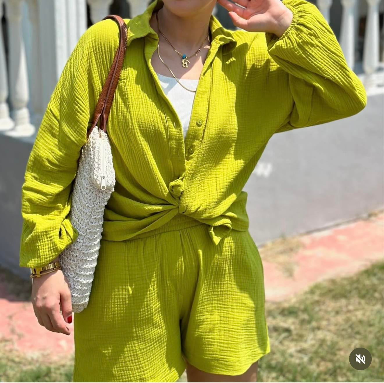 Müslin Şortlu Takım