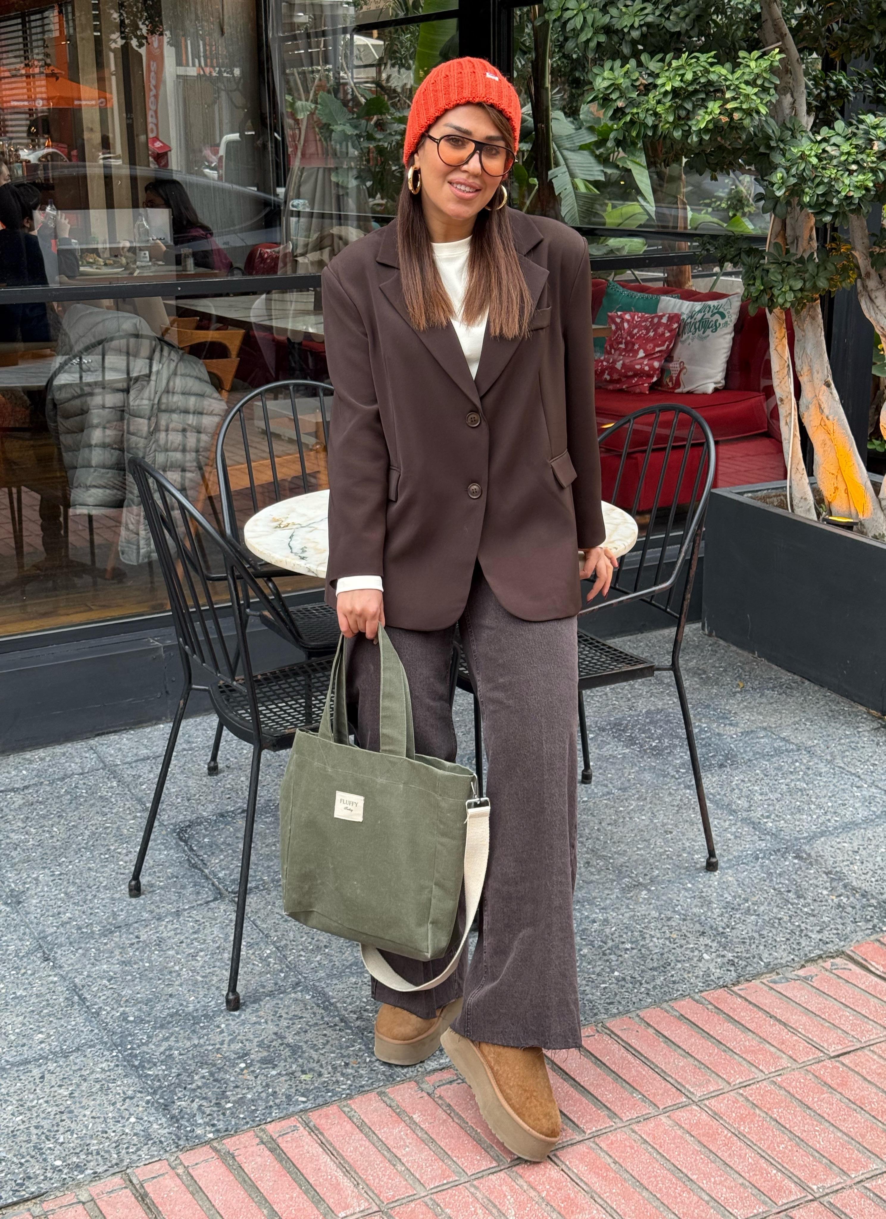 Oversize  Blazer Ceket Kahverengi