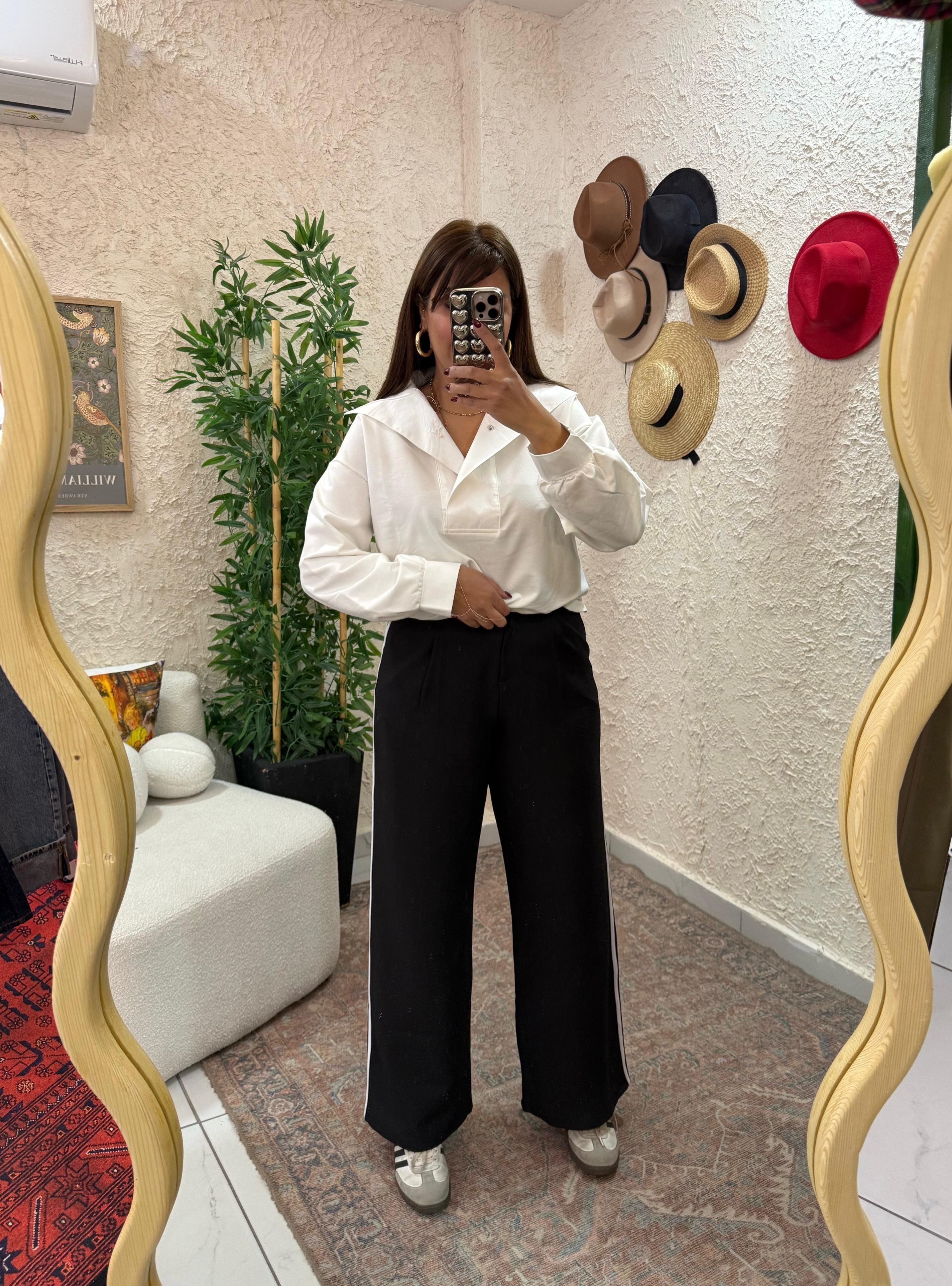 şerit detaylı pantolon