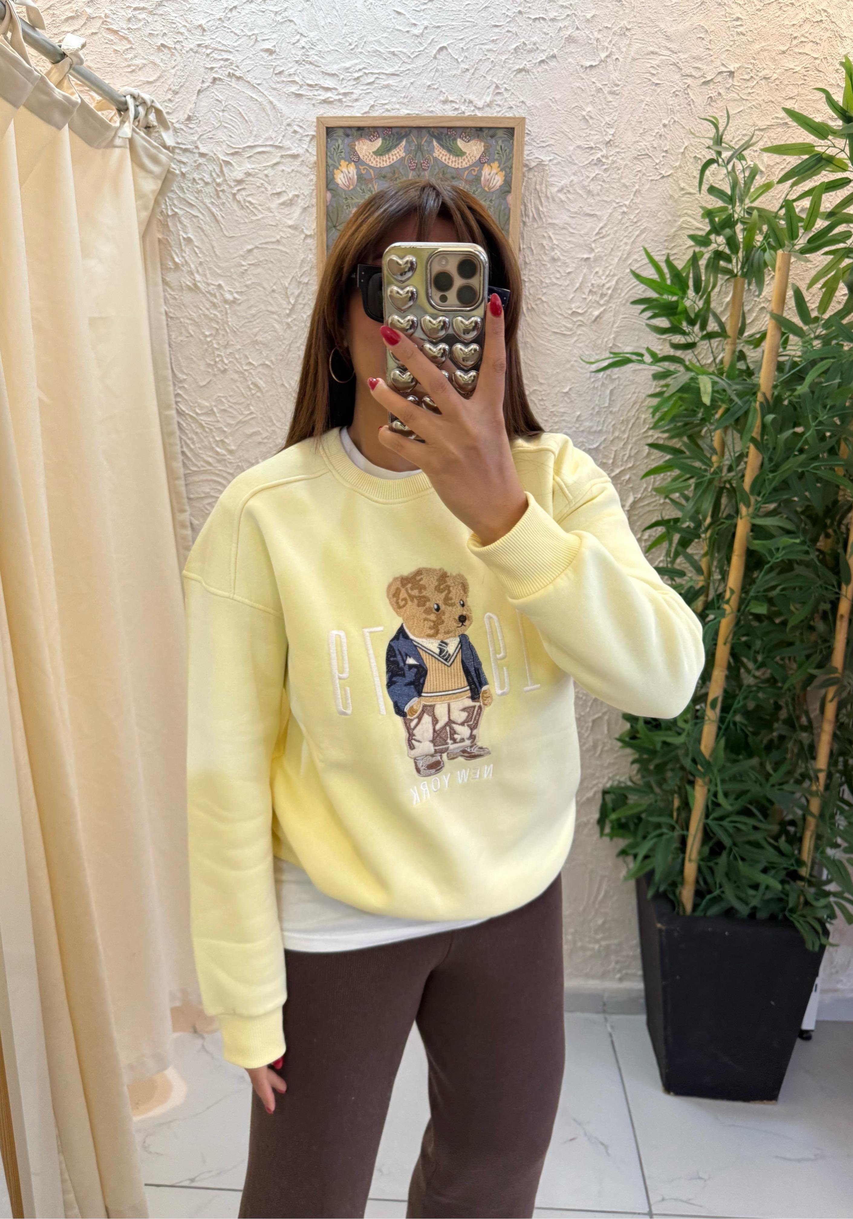 Teddy Sweatshirt Sarı 