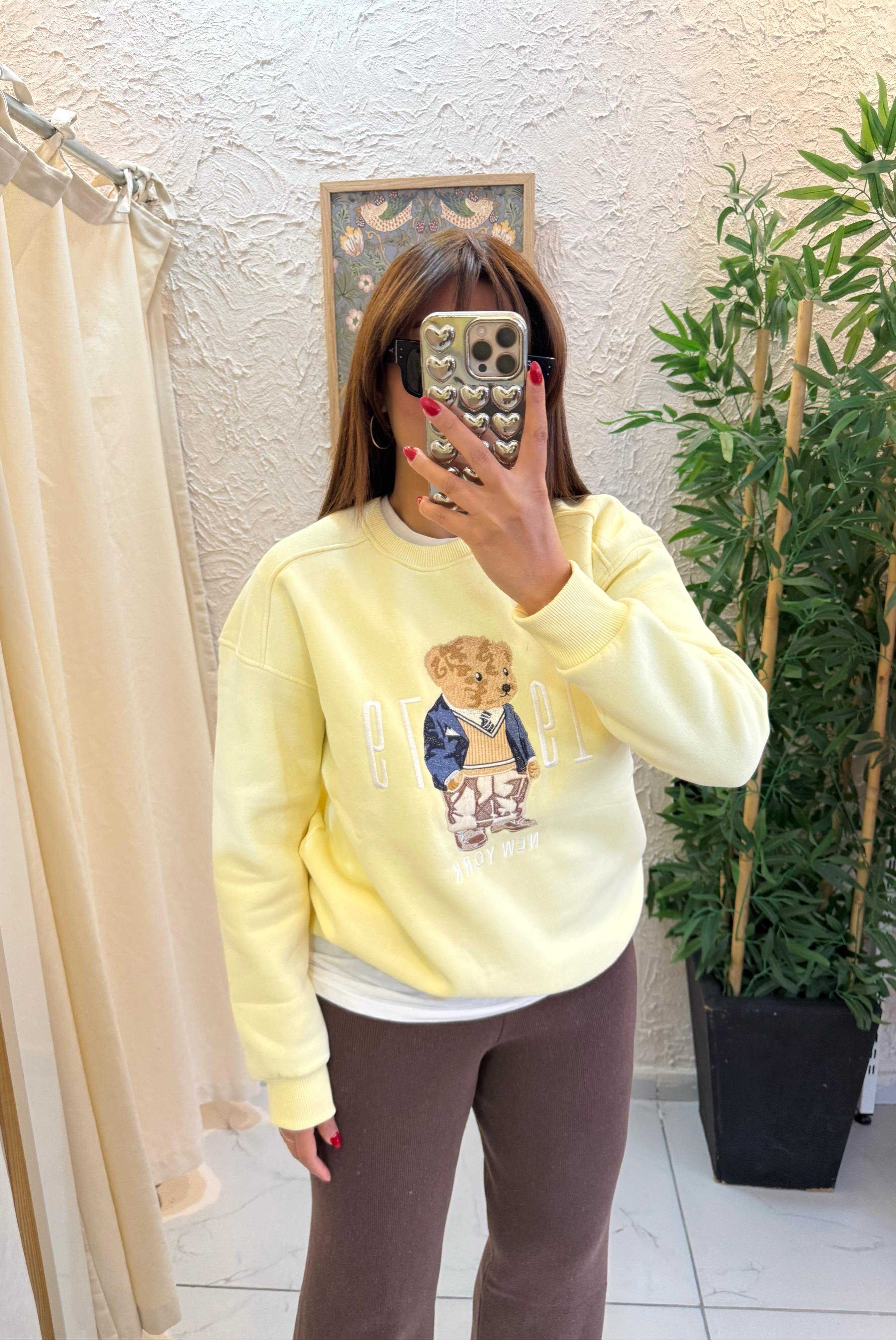 Teddy Sweatshirt Sarı 