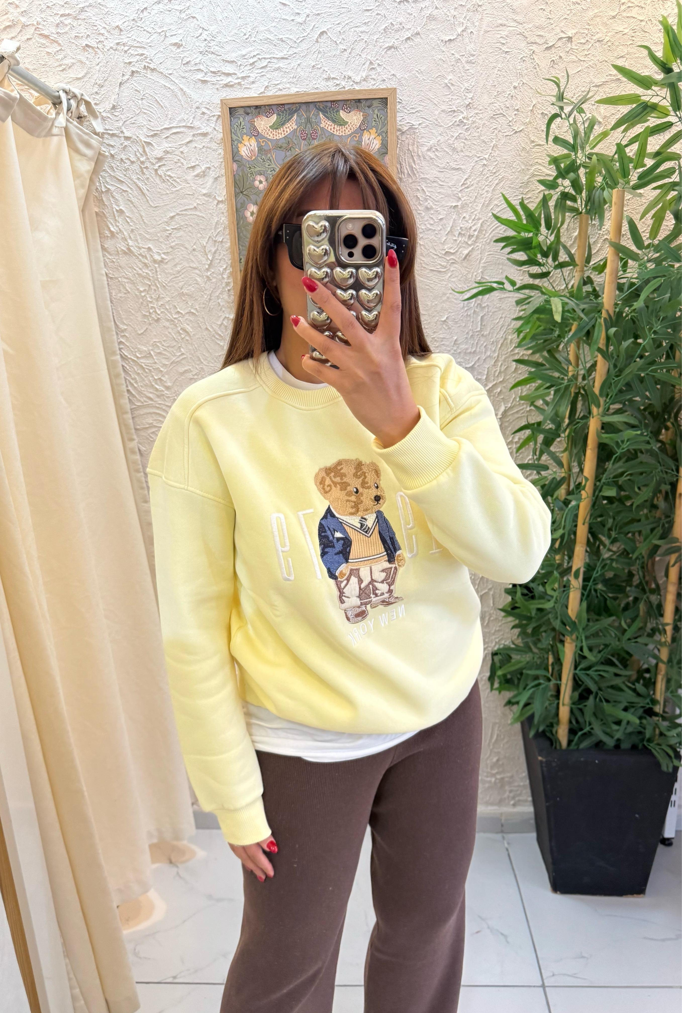 Teddy Sweatshirt Sarı 