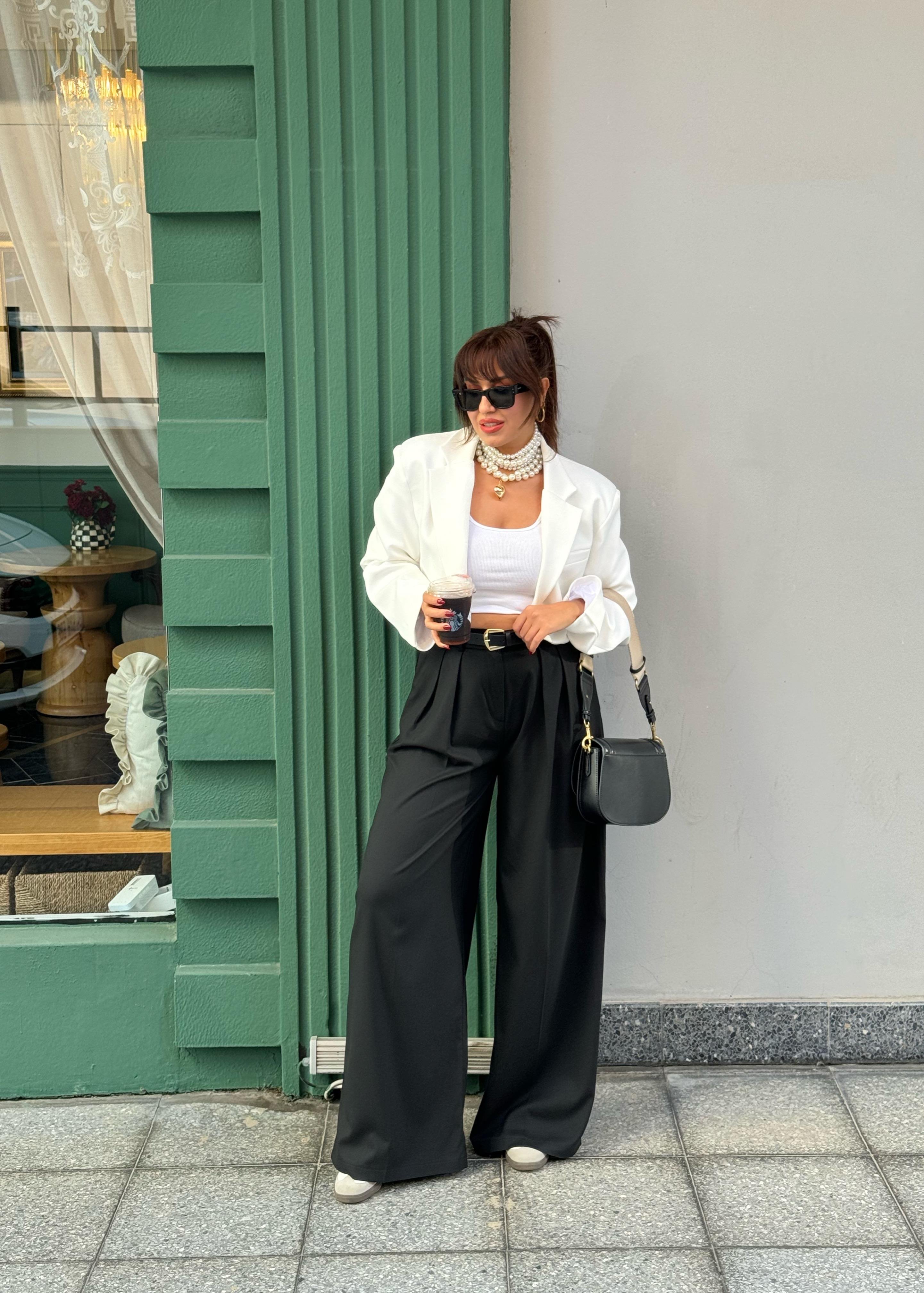 Vatkalı kısa blazer ceket