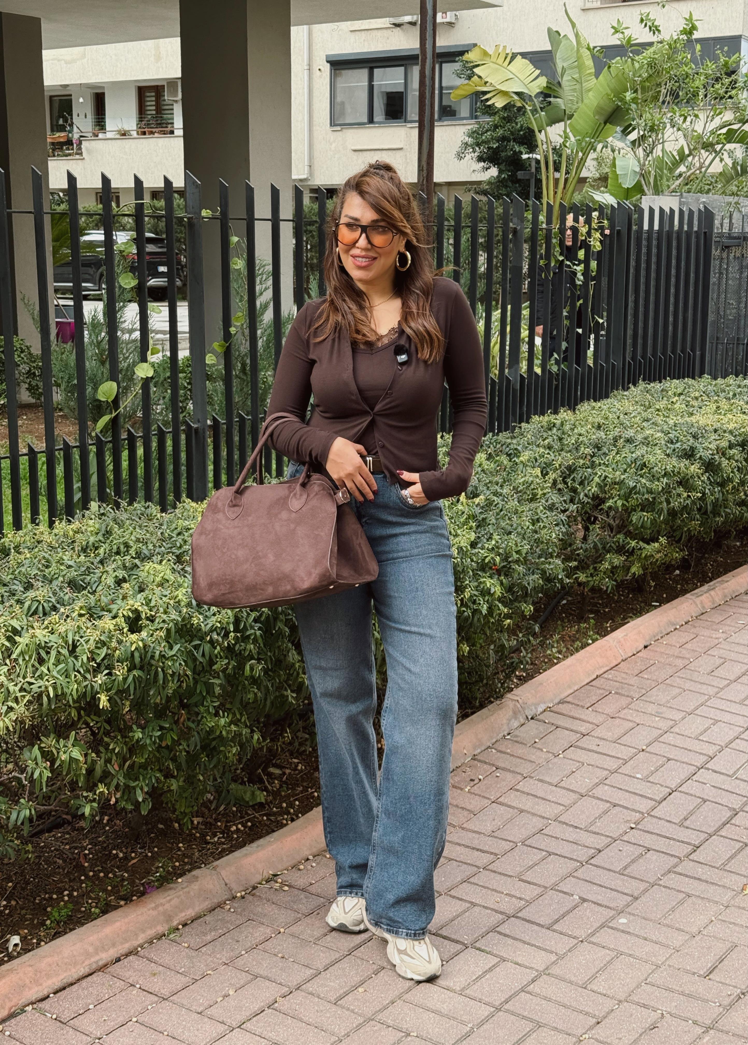 Wıde Leg Kemerli Jean 