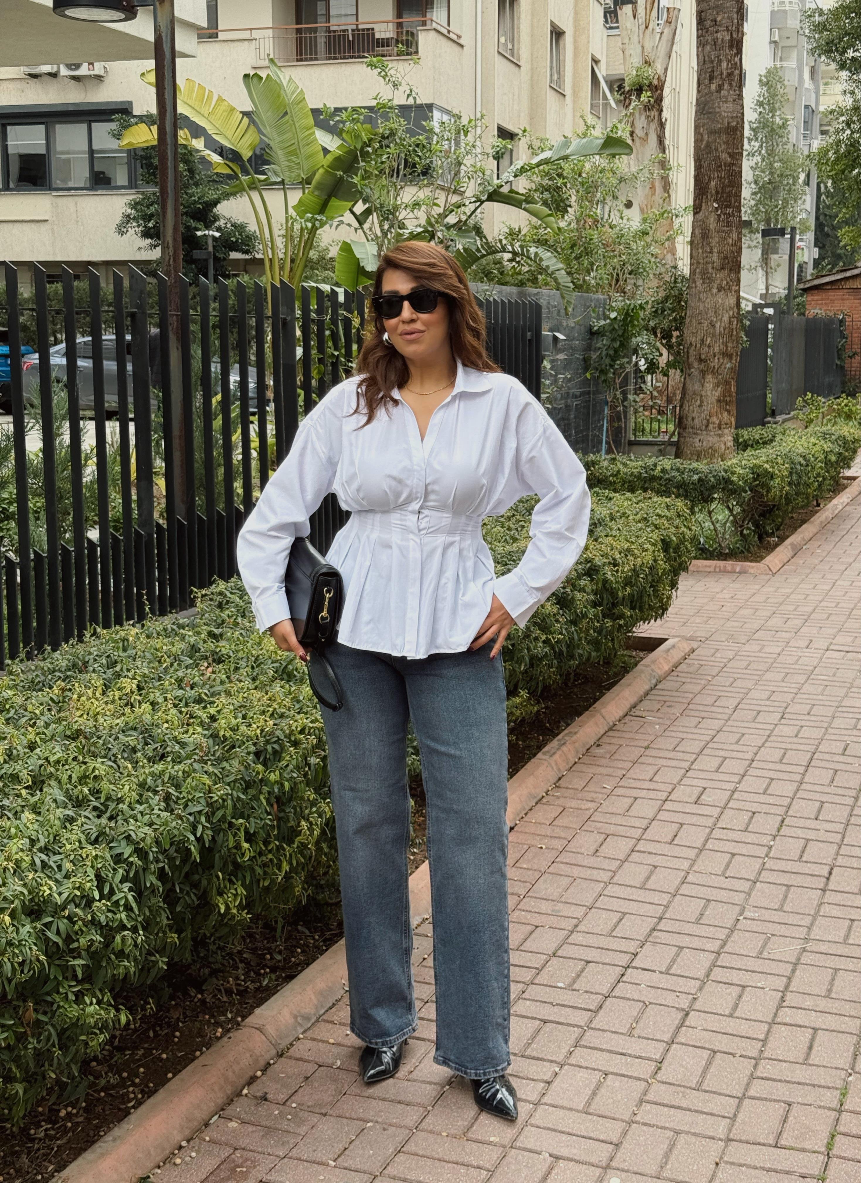 Wıde Leg Kemerli Jean 