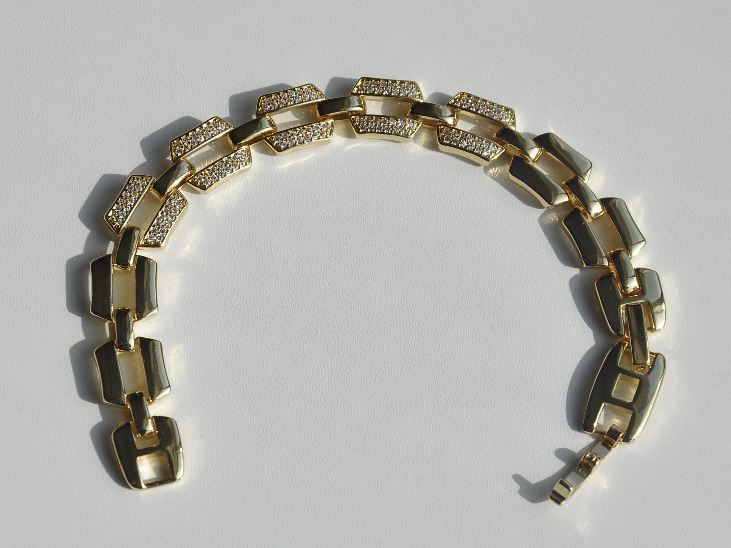 Gold 14K taşlı bileklik