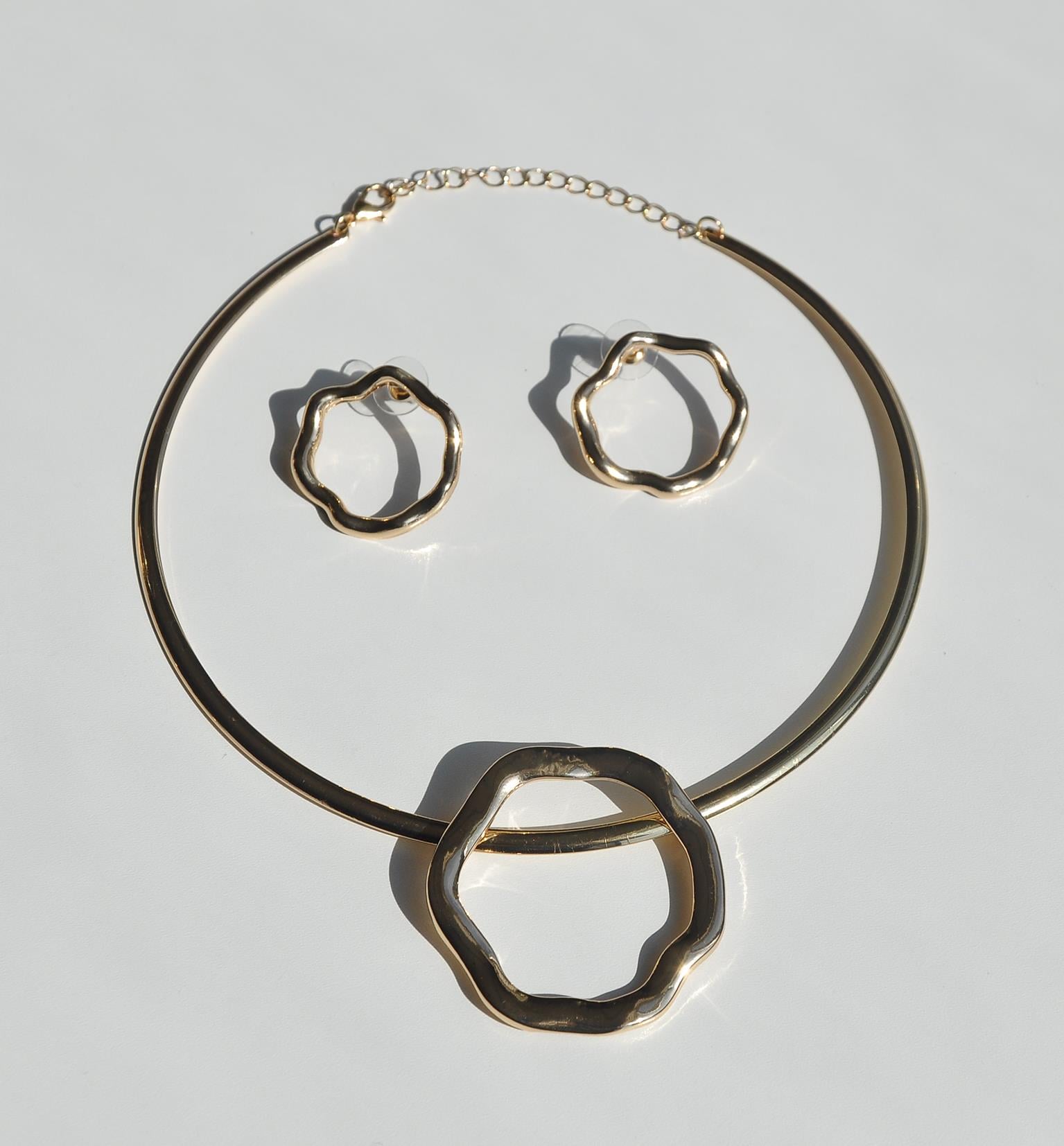 Gold vip kolye küpe set