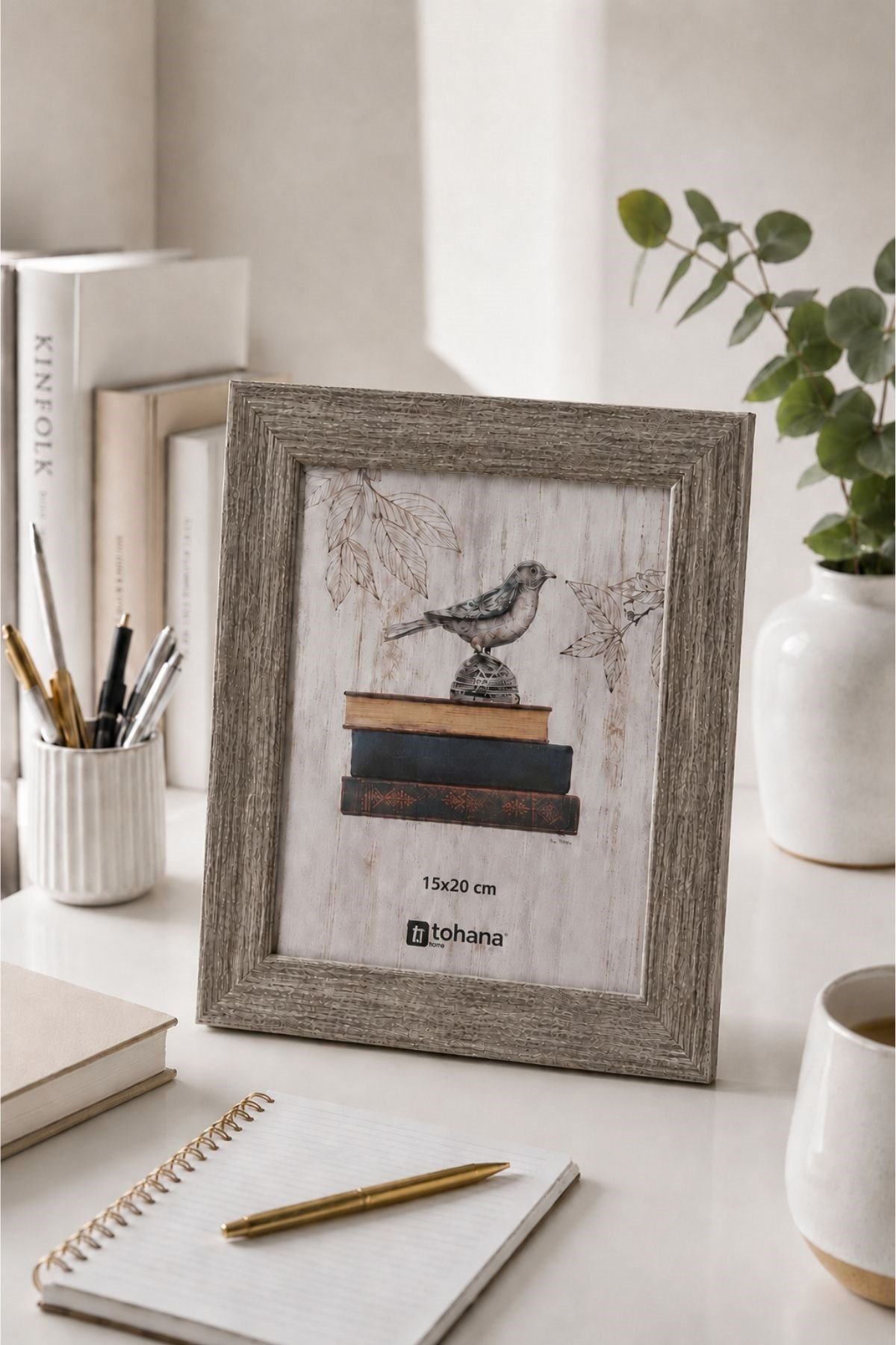 15X20 Cm Eskitilmiş Ahşap Görünümlü Masa Üstü Çerçeve