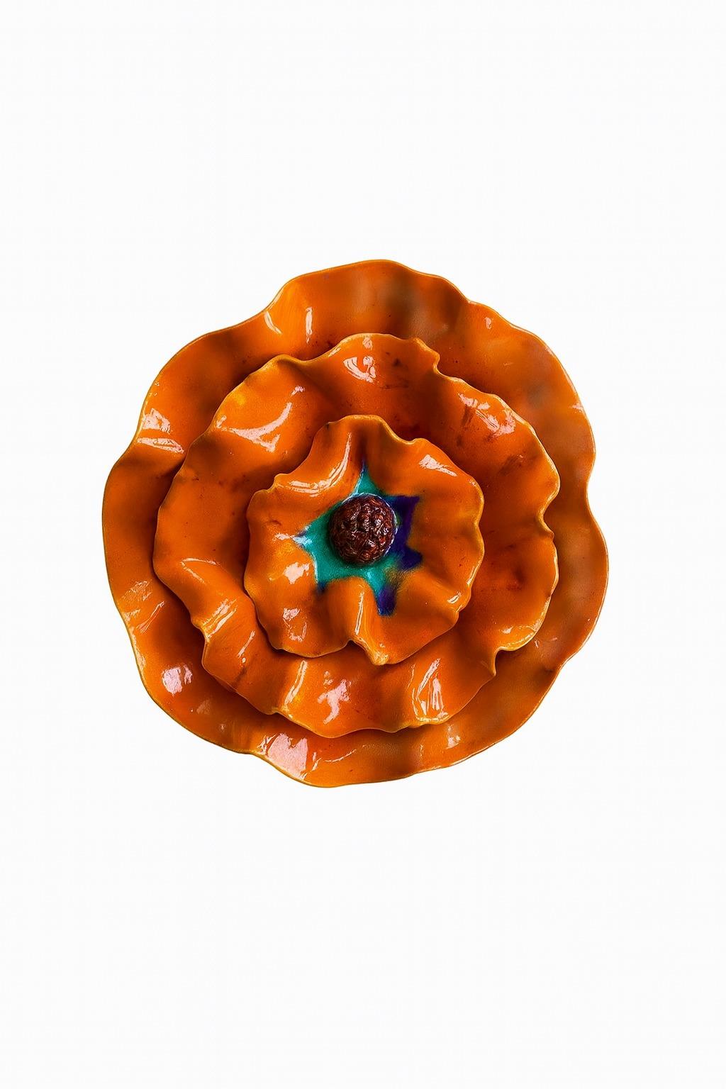 18 Cm Turuncu L Duvar Çiçeği