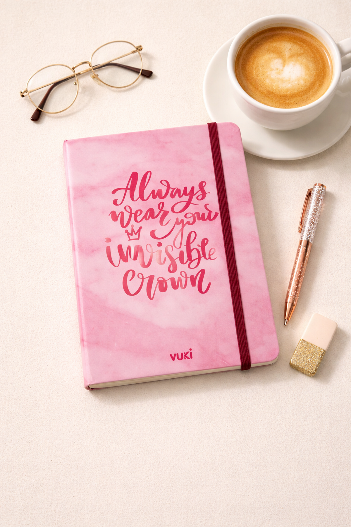19 Cm Pembe Always Lastikli Çizgisiz Defter