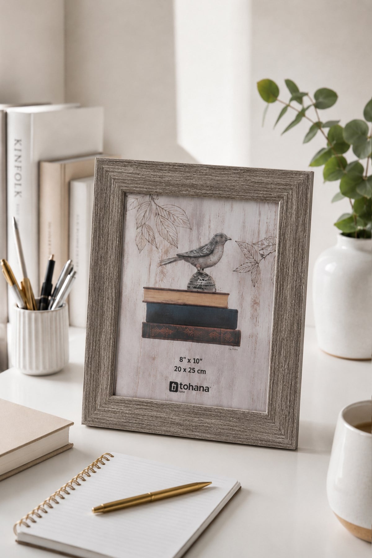 20X25 Cm Eskitilmiş Ahşap Görünümlü Masa Üstü Çerçeve