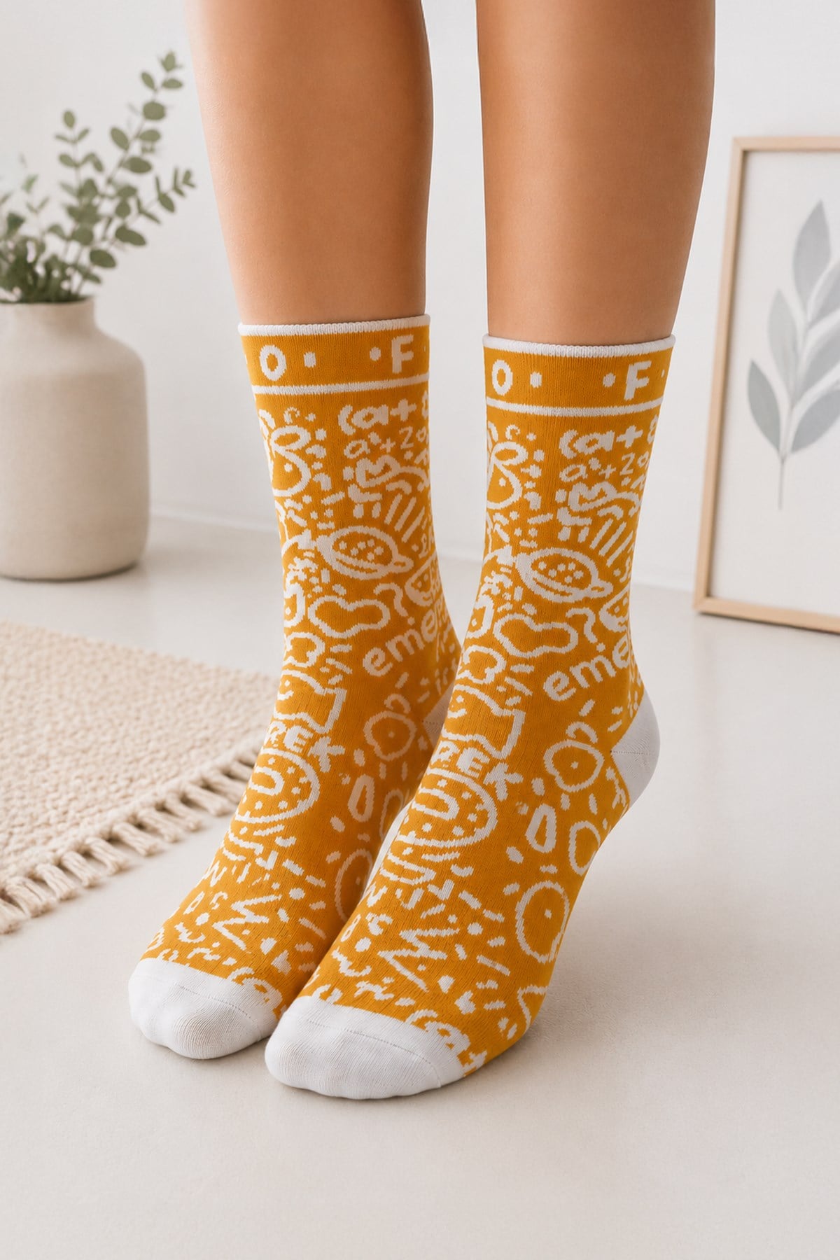 5'li Keyifli Desenler Unisex Çorap 36-40