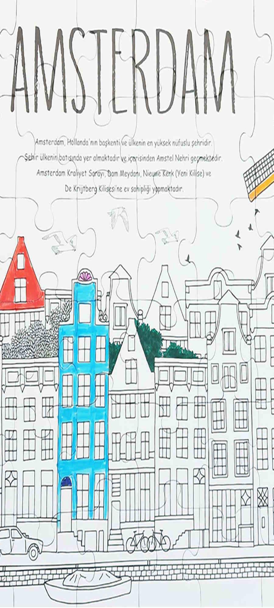 ''Amsterdam’ı Boya'' Boyama&Puzzle