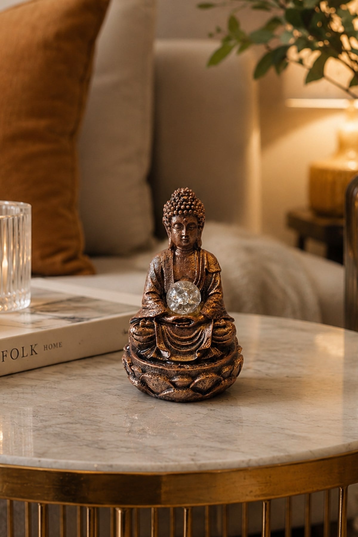 Budha Heykel Gece Lambası 18x29 cm