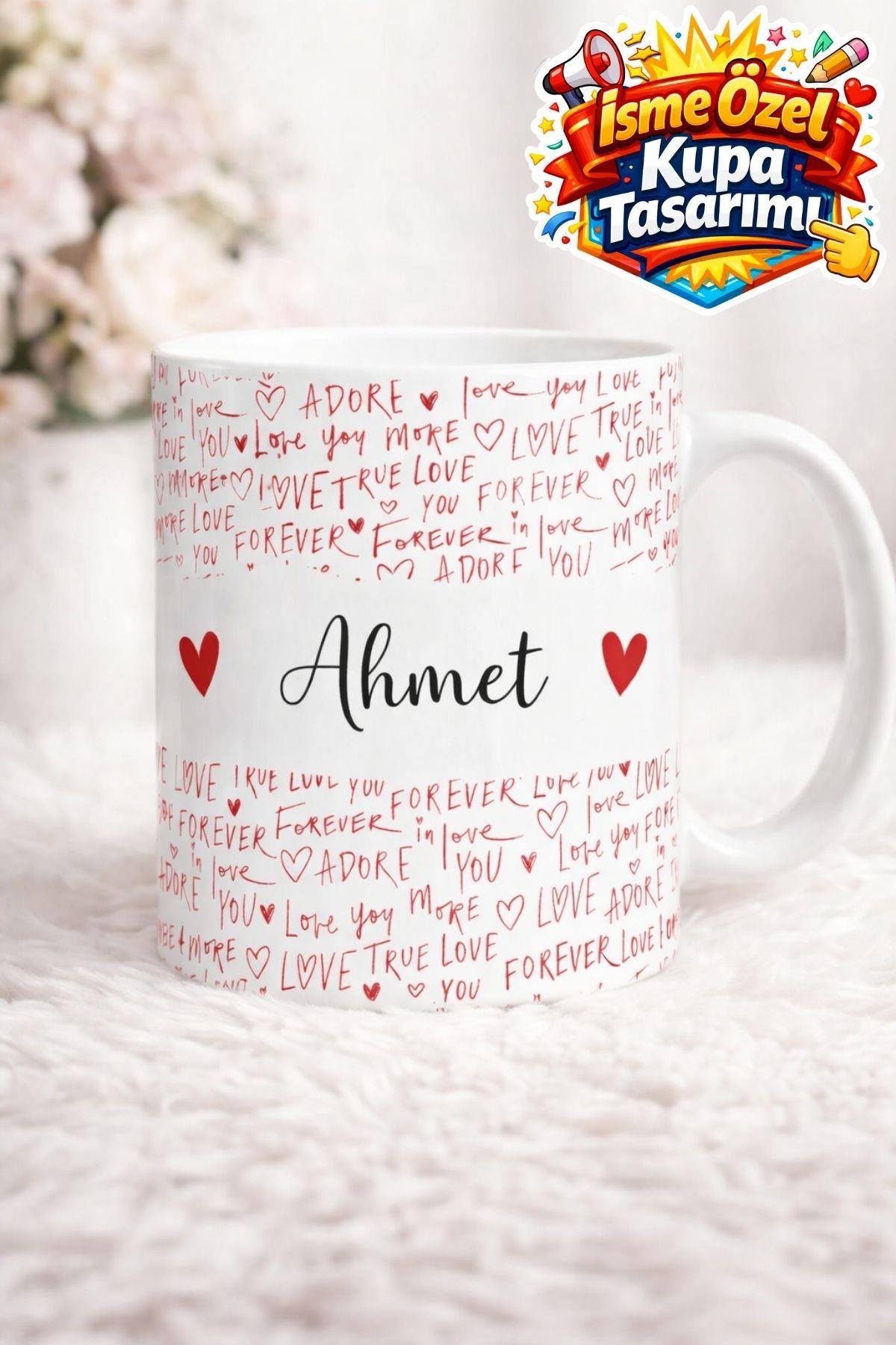 İSME ÖZEL LOVE,AMOR,FOREVER ERKEK Baskı Kupa Bardak