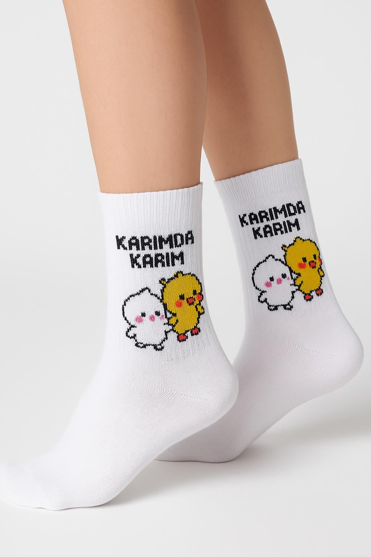 Karım Da Karım Beyaz Çorap