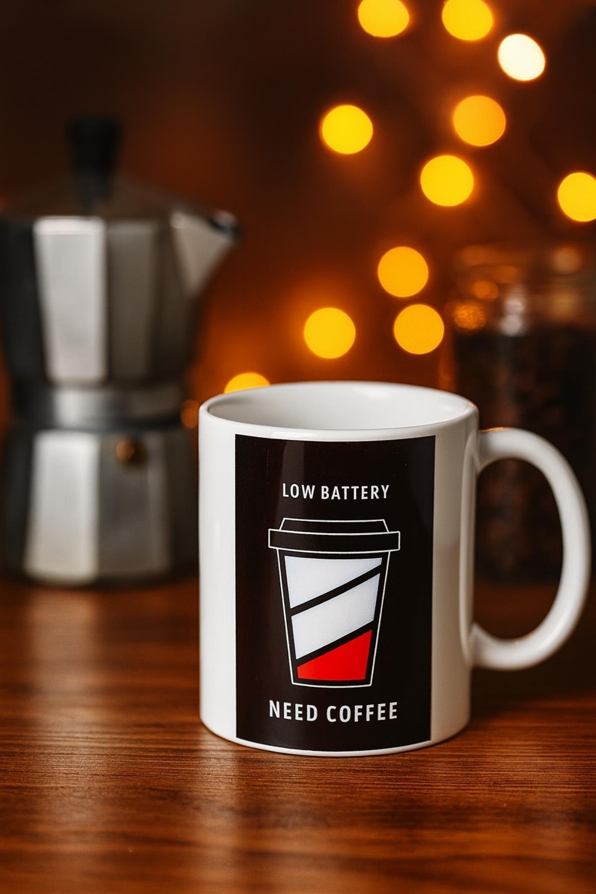 LOW BATTERY NEED COFFEE BARDAK