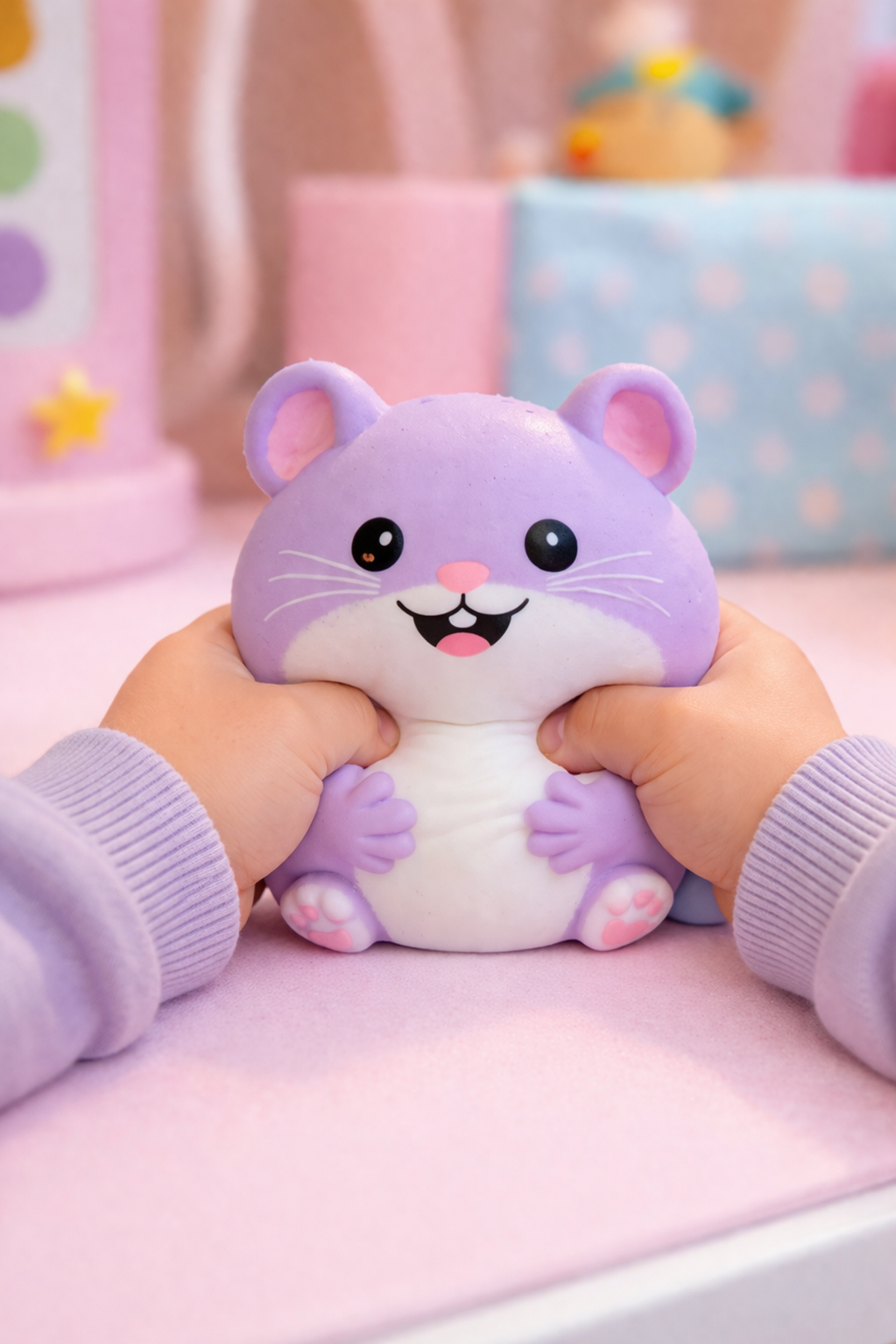Mor Oturan Squishy Fare