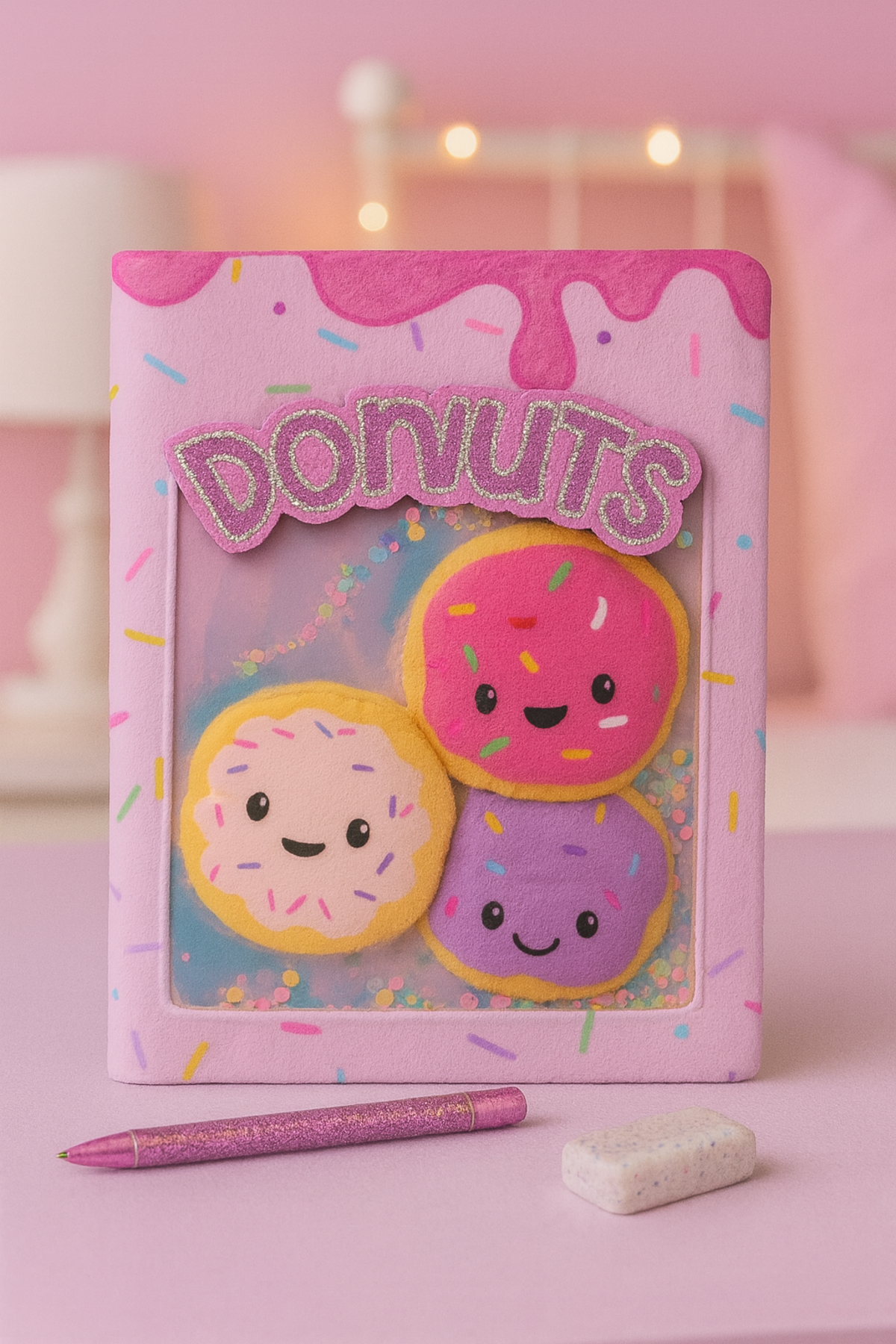 Mor Pullu Donut Defter