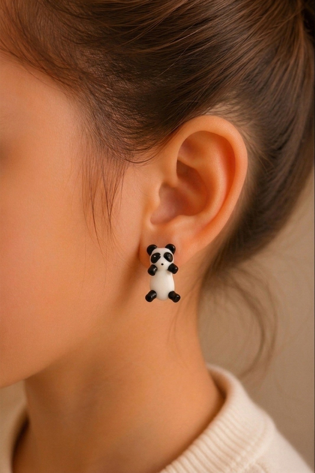 Panda 3 D Küpe
