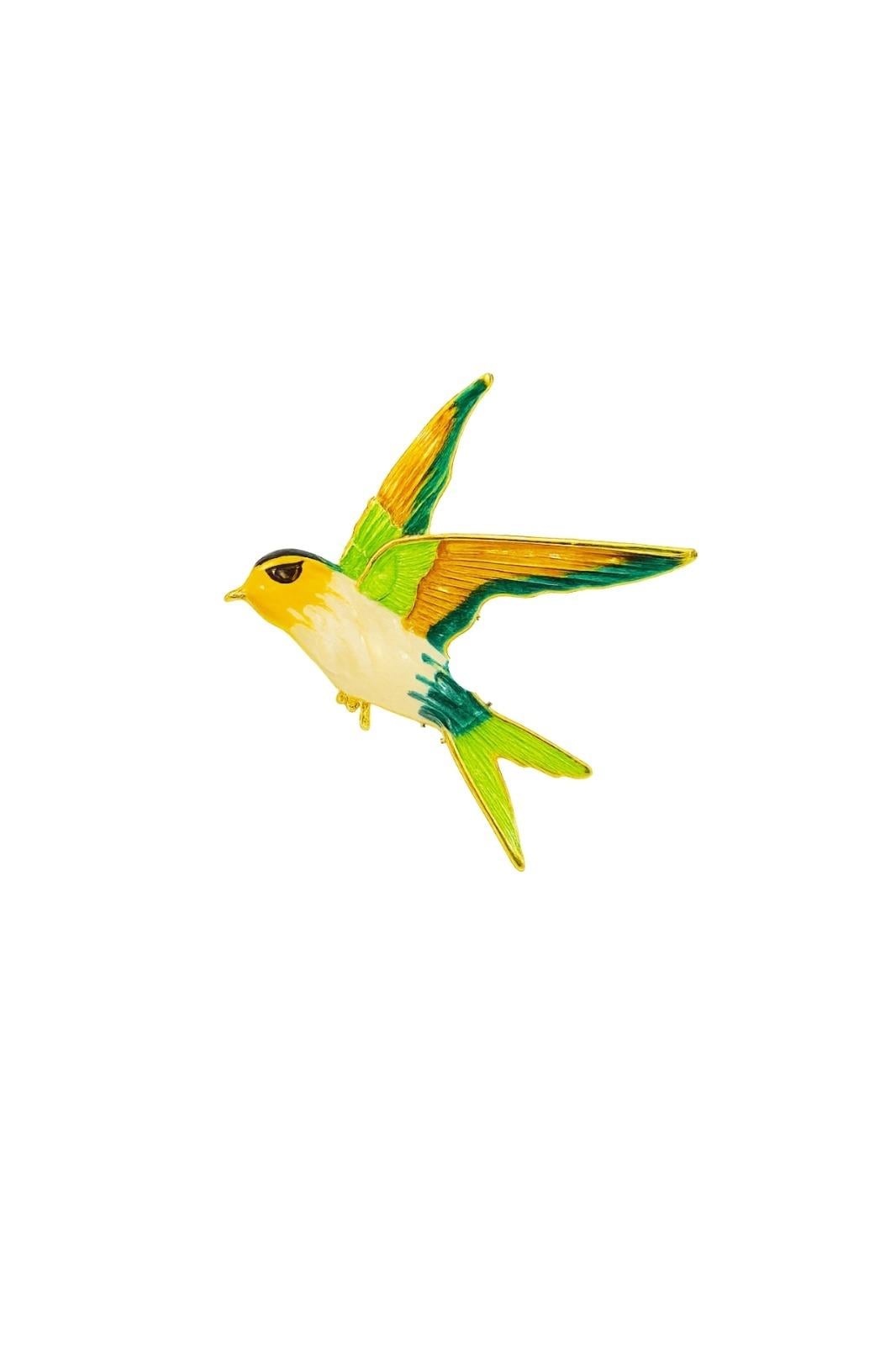 Renkli Kırlangıç İğneli  Broş