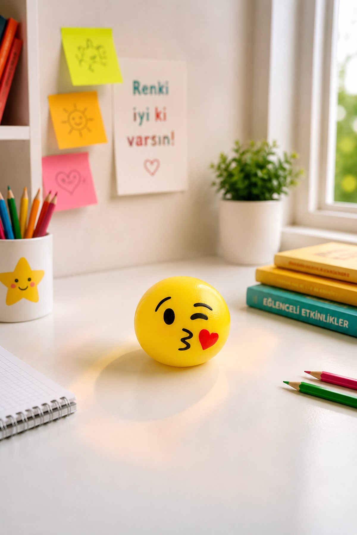 Sarı Öpücük Emoji Sukuşi