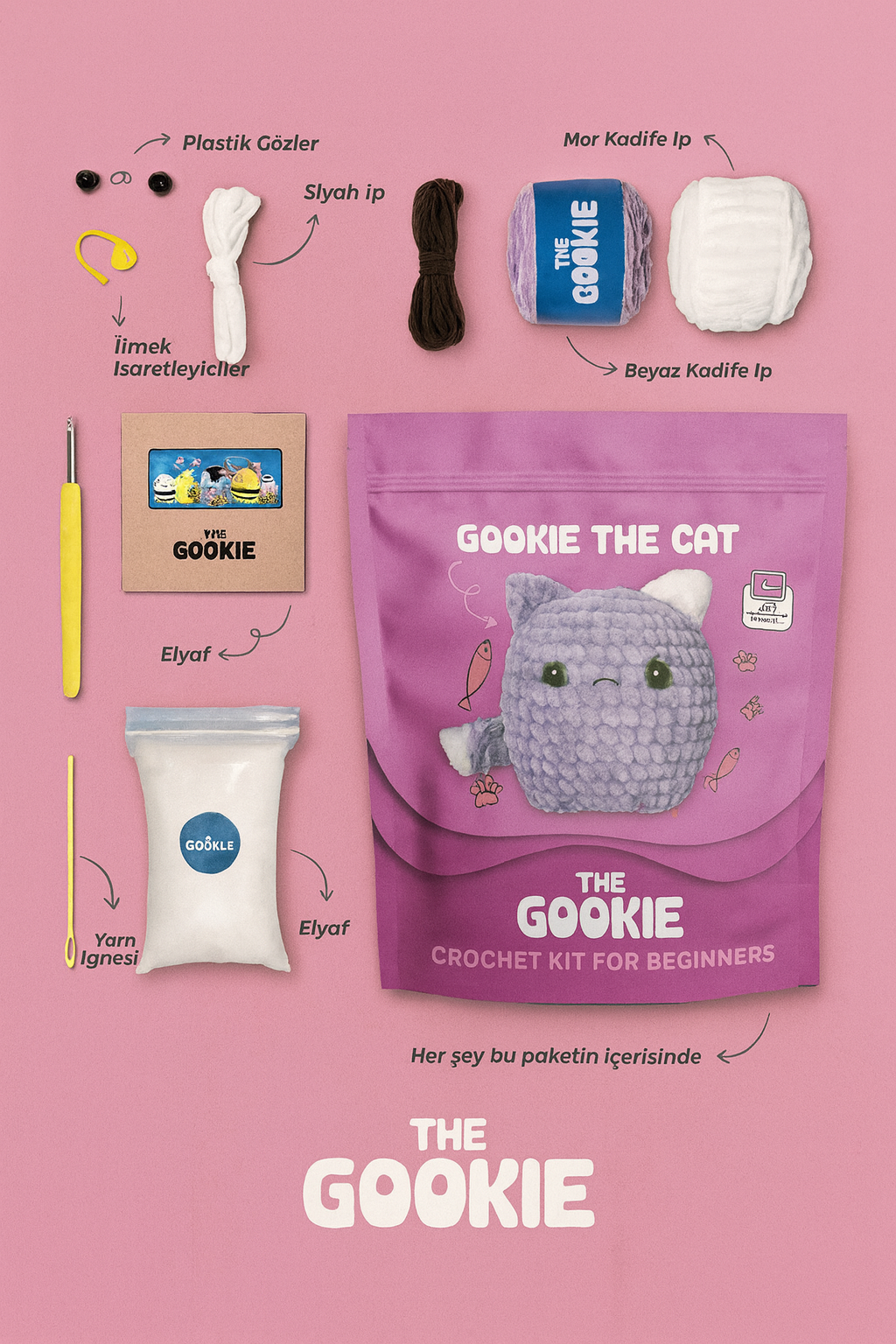 THE GOOKIE AMIGURUMI CROCHET KITS CAT