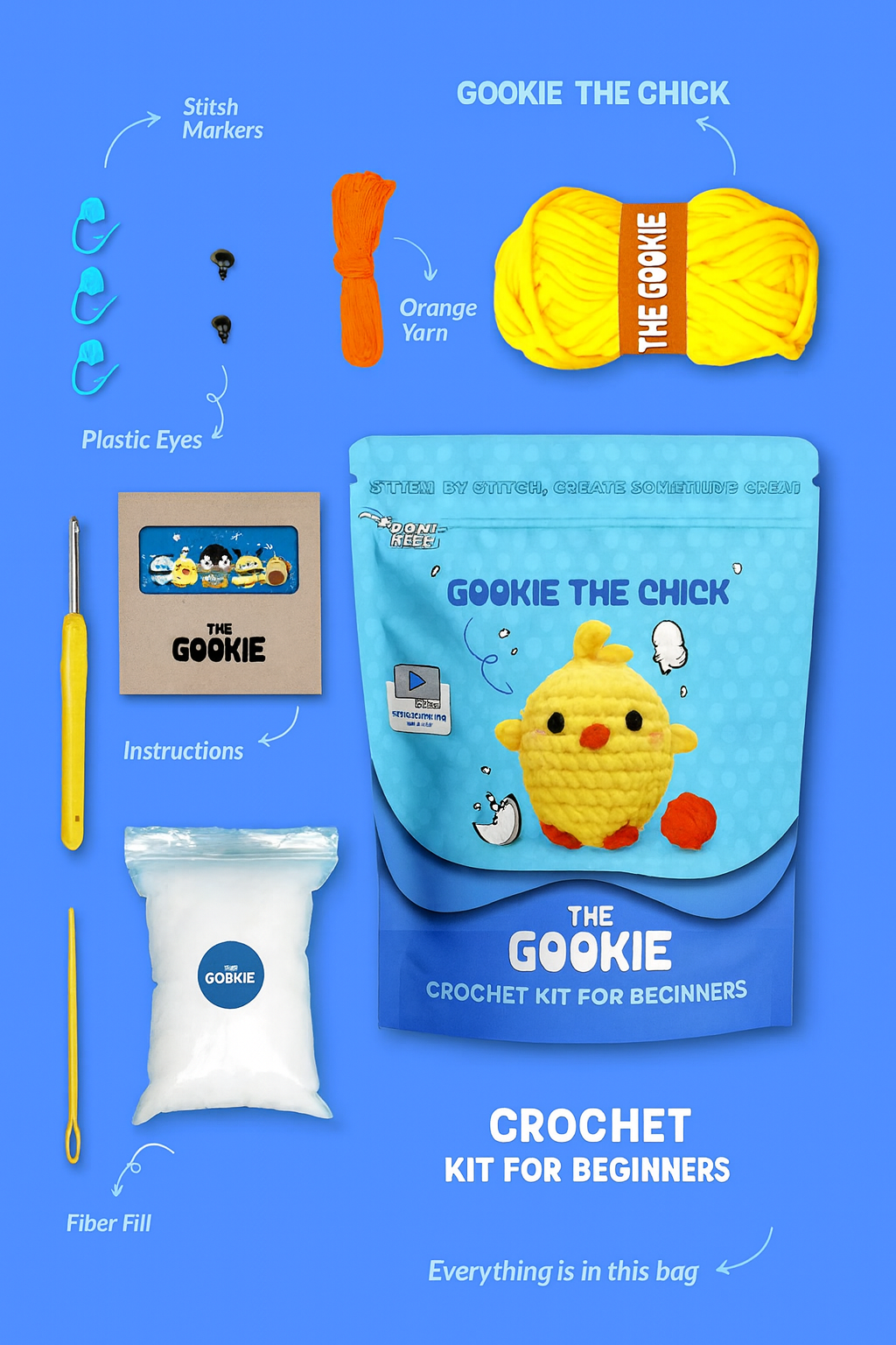 THE GOOKIE AMIGURUMI CROCHET KITS CHICK