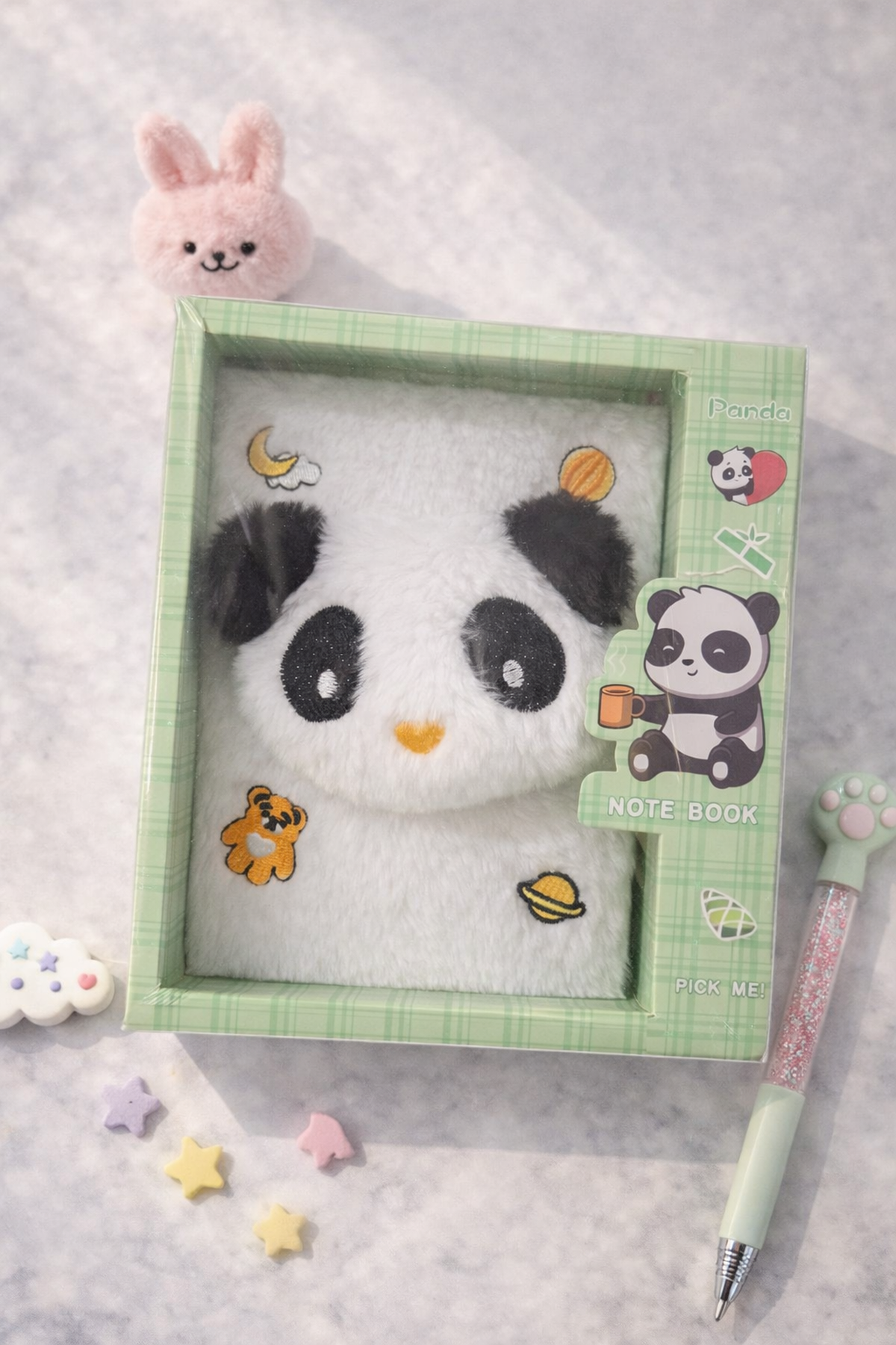 Yeşil 3 Boyutlu Panda Defter