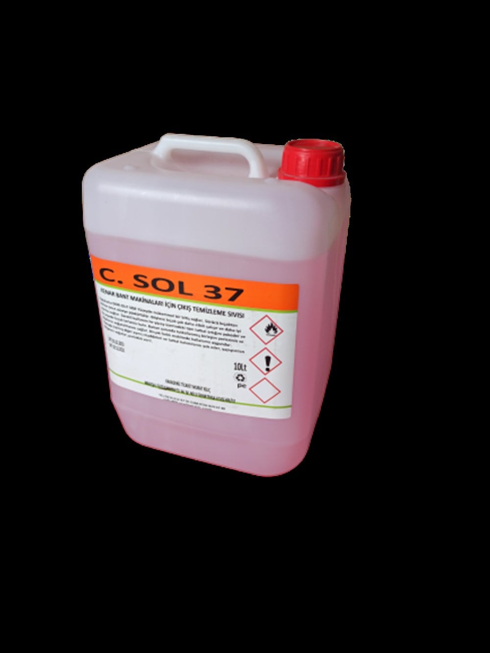 C.SOL37 PVC MAKİNE ÇIKIŞ  TUTKAL TEMİZLEME SIVISI 10 LT