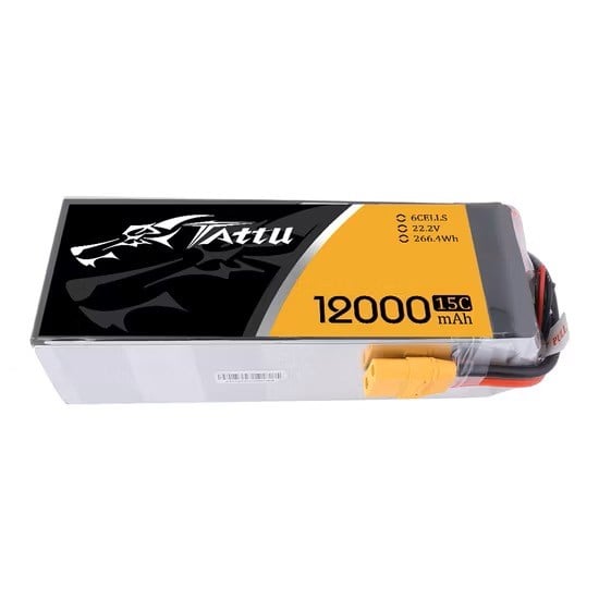 Tattu 6S 12000mAh 22.2V 15C Lityum Polimer Li-Po Lipo Smart Batarya