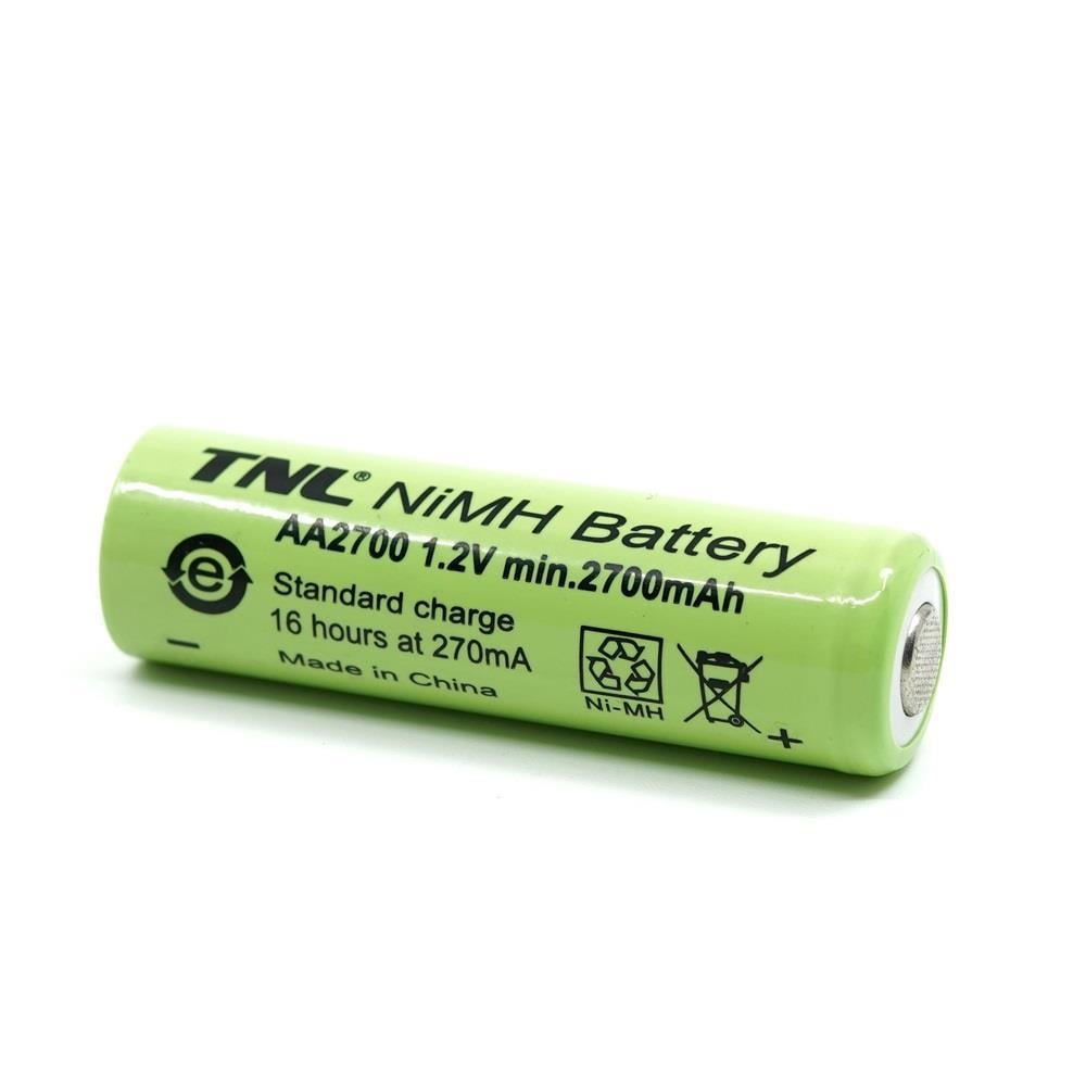 2700mAh 1.2V AA Ni-MH Şarjlı Pil 