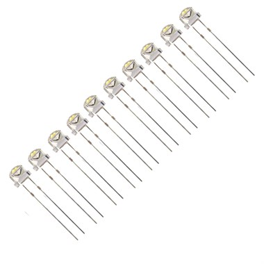 4.8mm Şeffaf Beyaz Mantar LED (10 Adet)