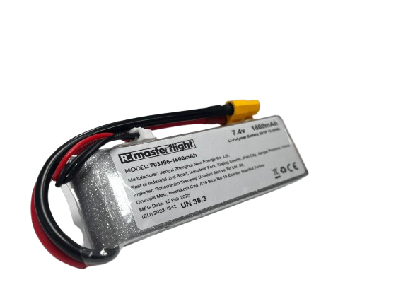 7.4V Li-po Pil - 1800mah 30C 2s Lityum Polymer Batarya