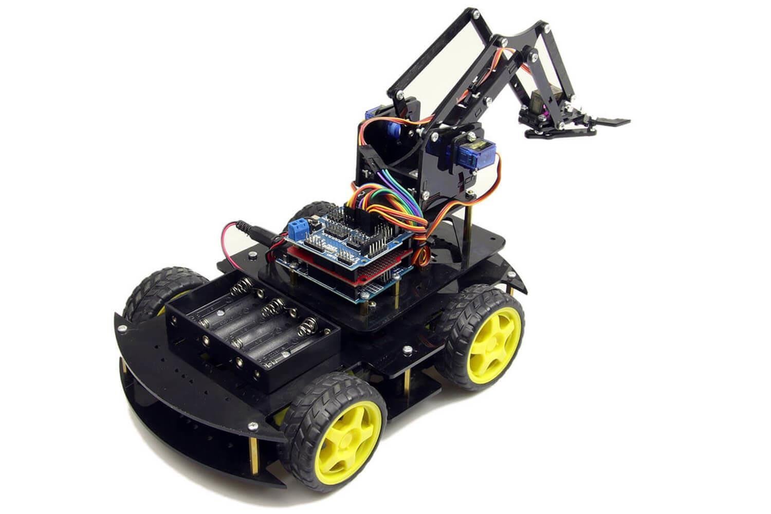 Arduino Robot Kollu 4WD Mobil Araba Kiti (demonte)
