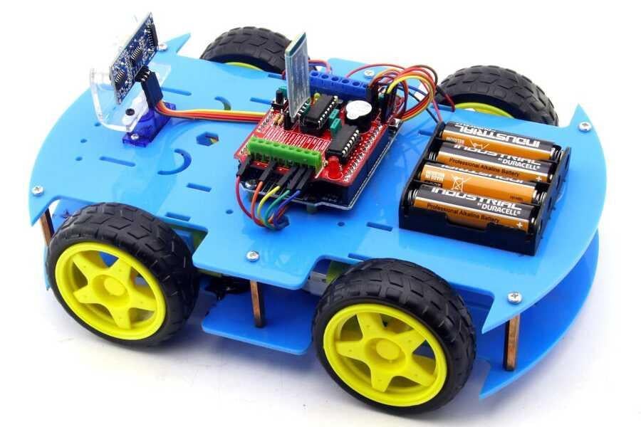 Bluetooth Kontrollü Robot montajlı