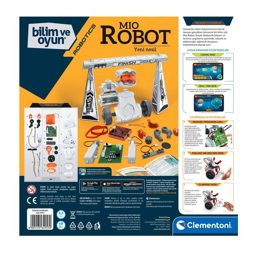 Clementoni  64957  Robotik Laboratuvarı  Mio Robot